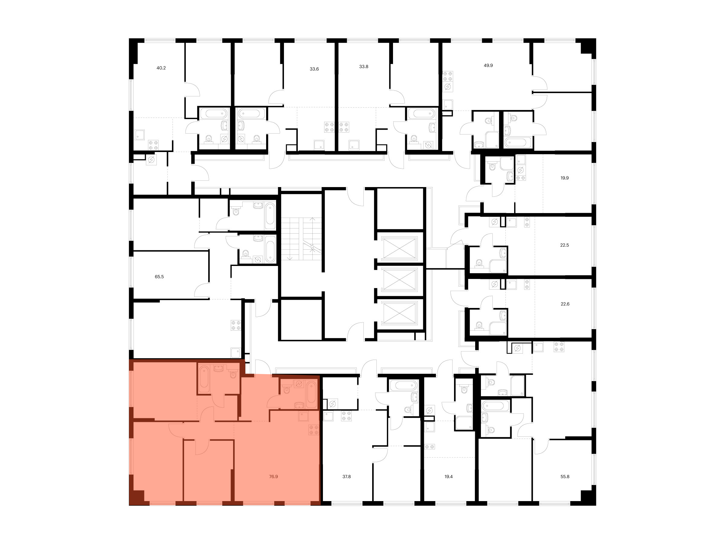 3-комнатная квартира, 76.9 кв.м, Плеханова 11 , изображение-2
