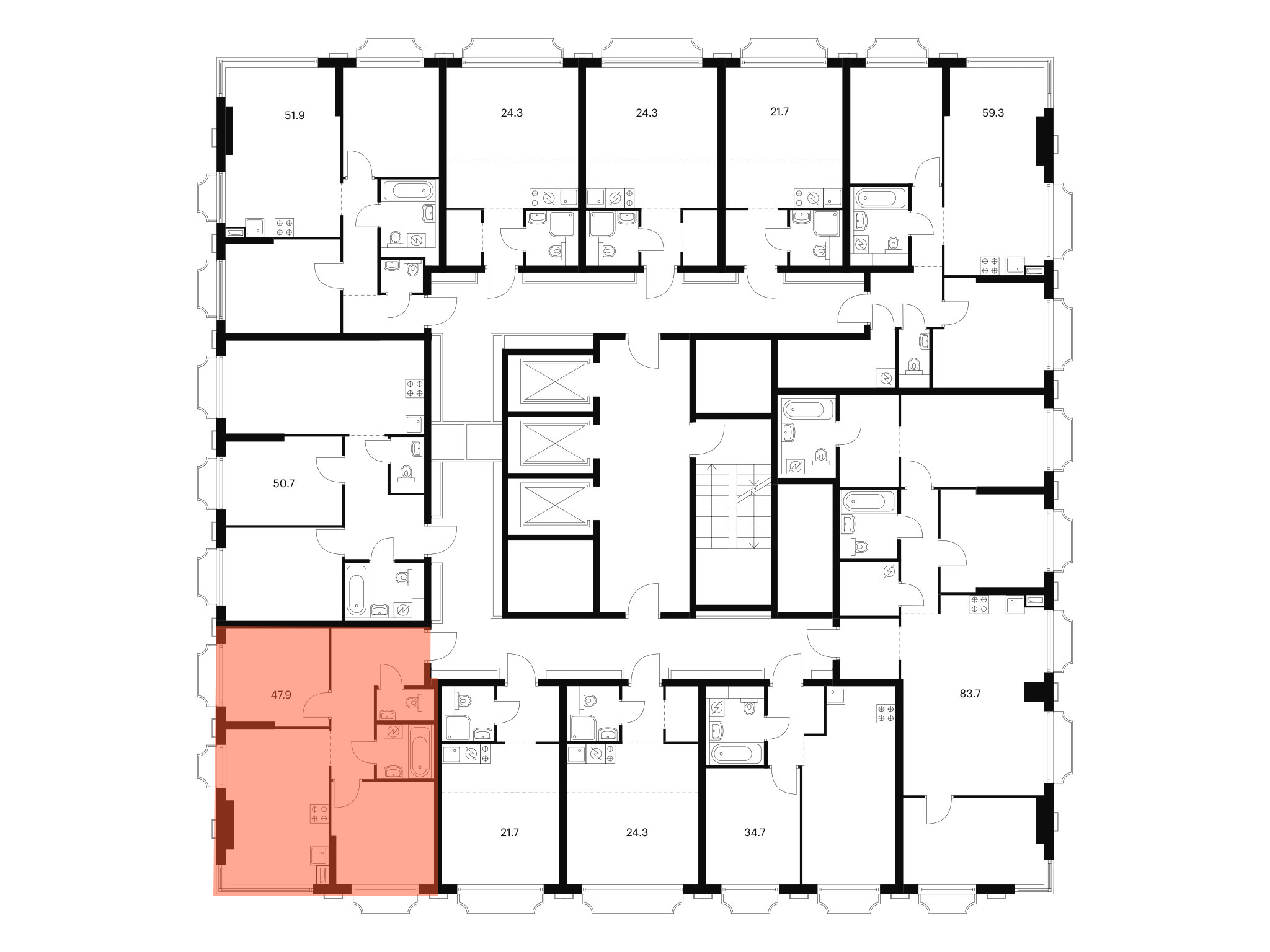 2-комнатная квартира, 47.9 кв.м, 2-й Иртышский, изображение-2