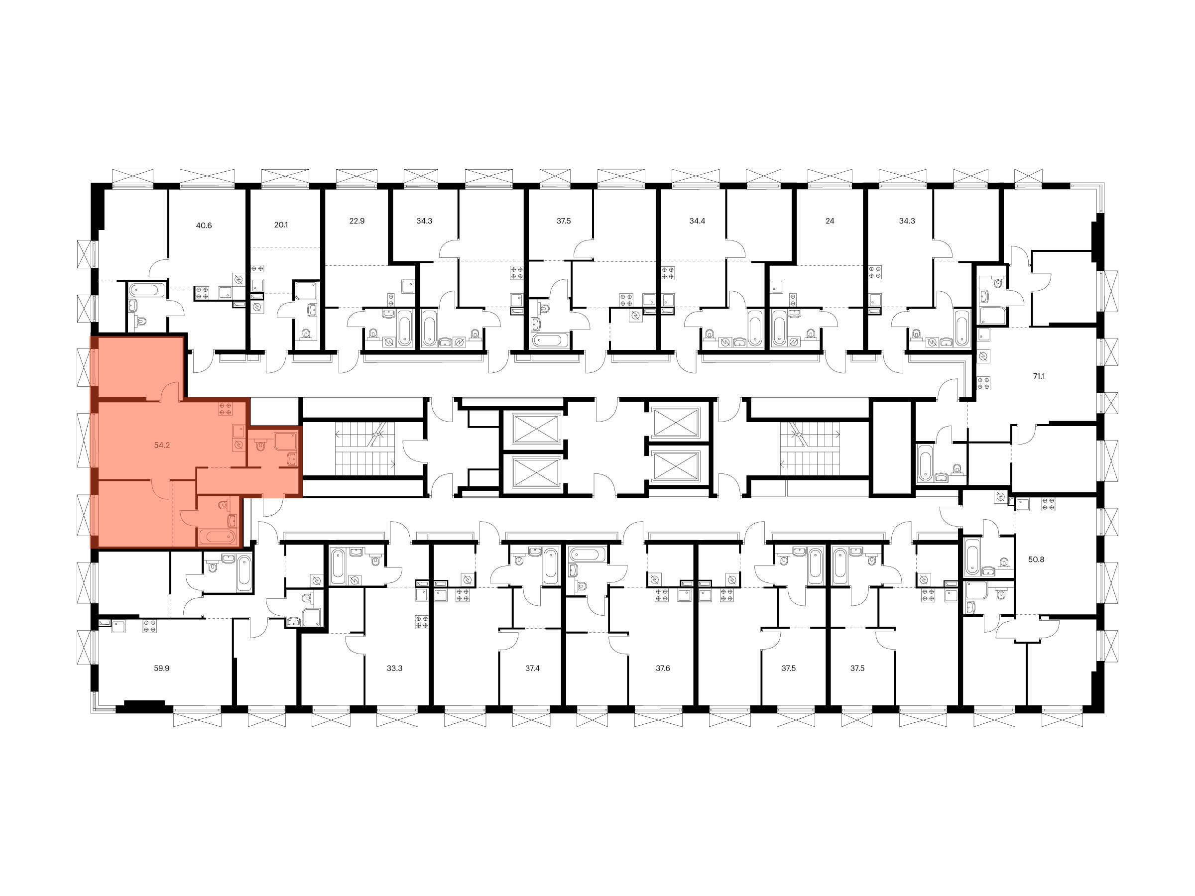 2-комнатная квартира, 54.2 кв.м, 2-й Иртышский, изображение-2