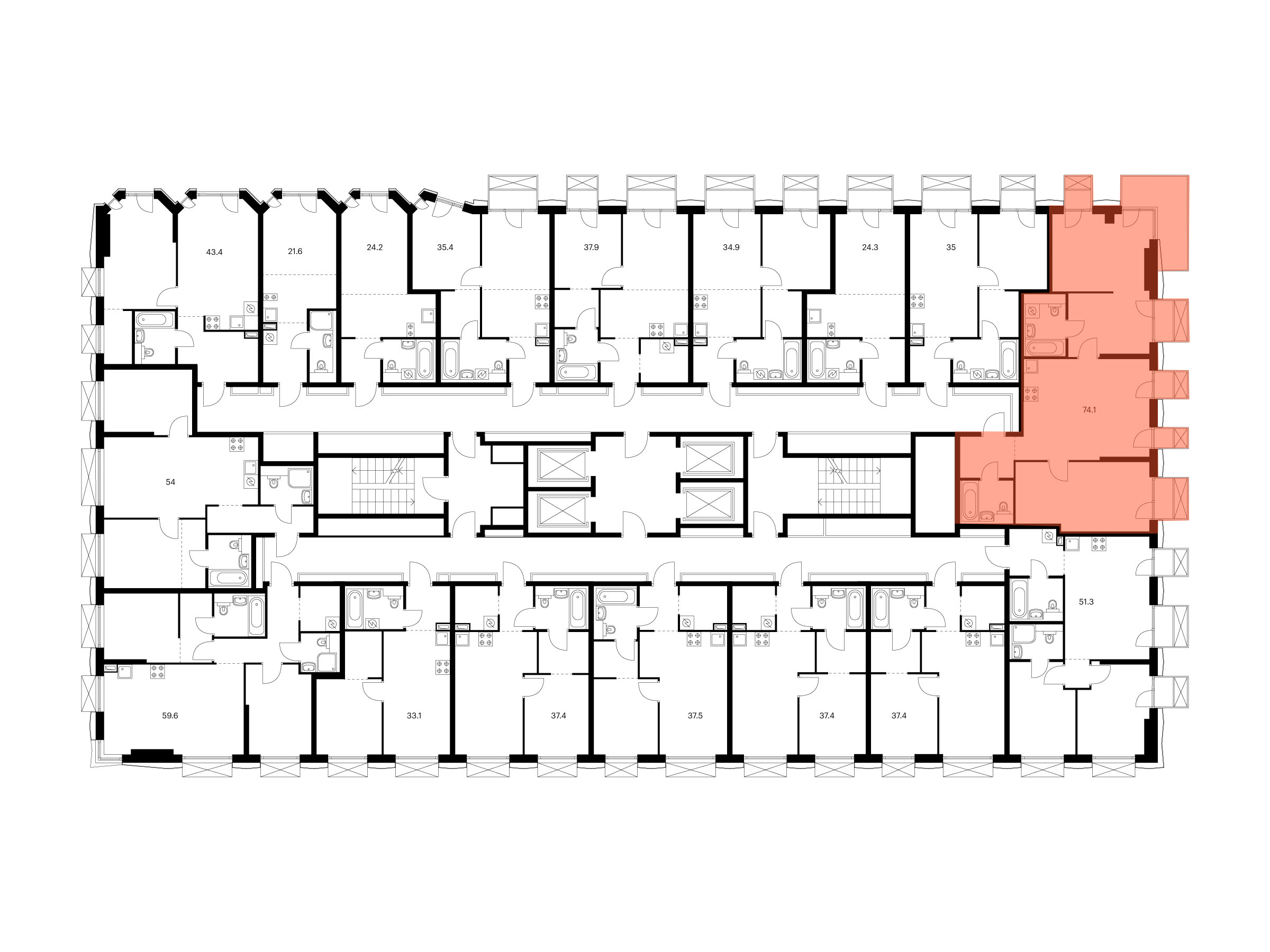 2-комнатная квартира, 74.1 кв.м, 2-й Иртышский, изображение-2