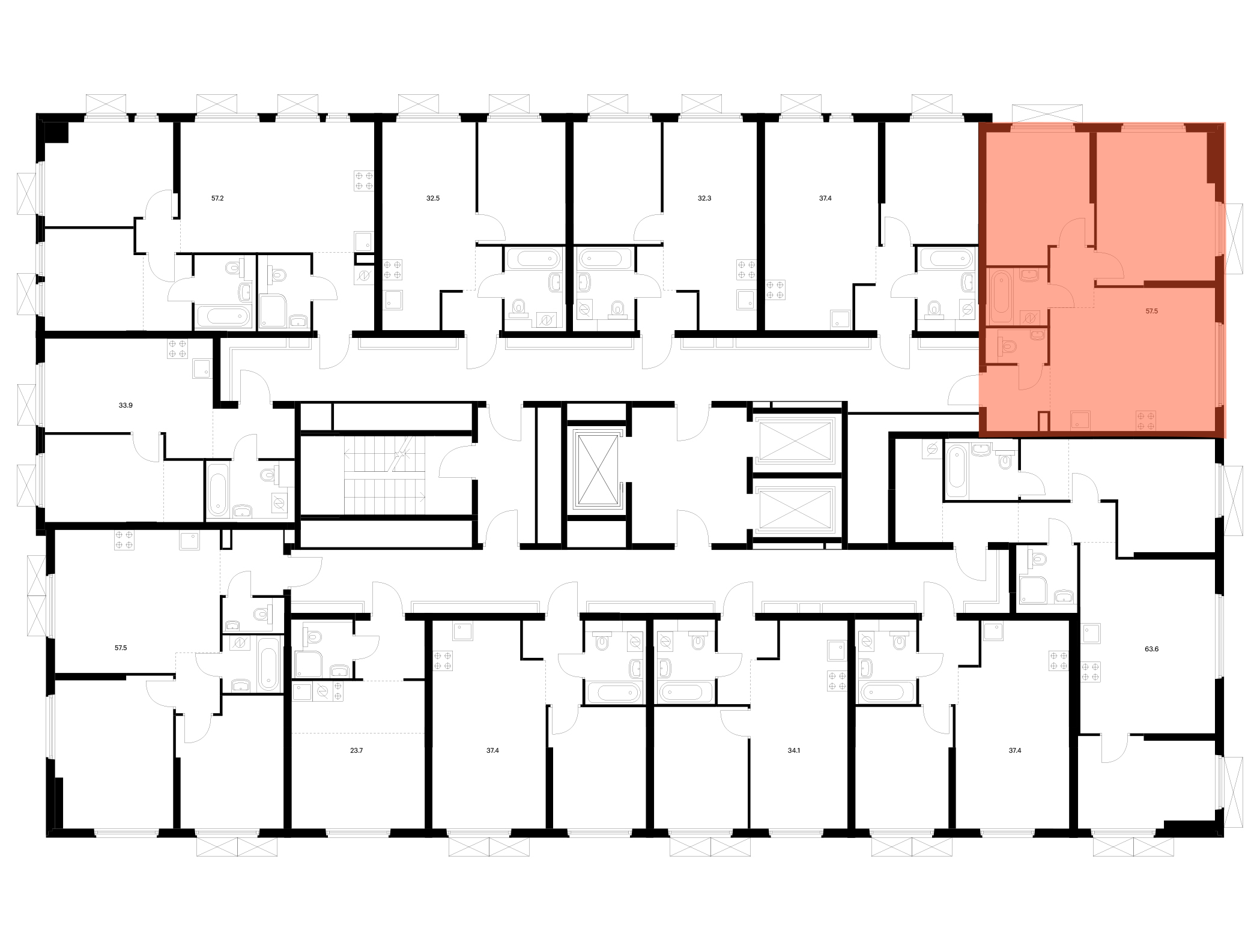 2-комнатная квартира, 57.5 кв.м, Ярославский квартал, изображение-2