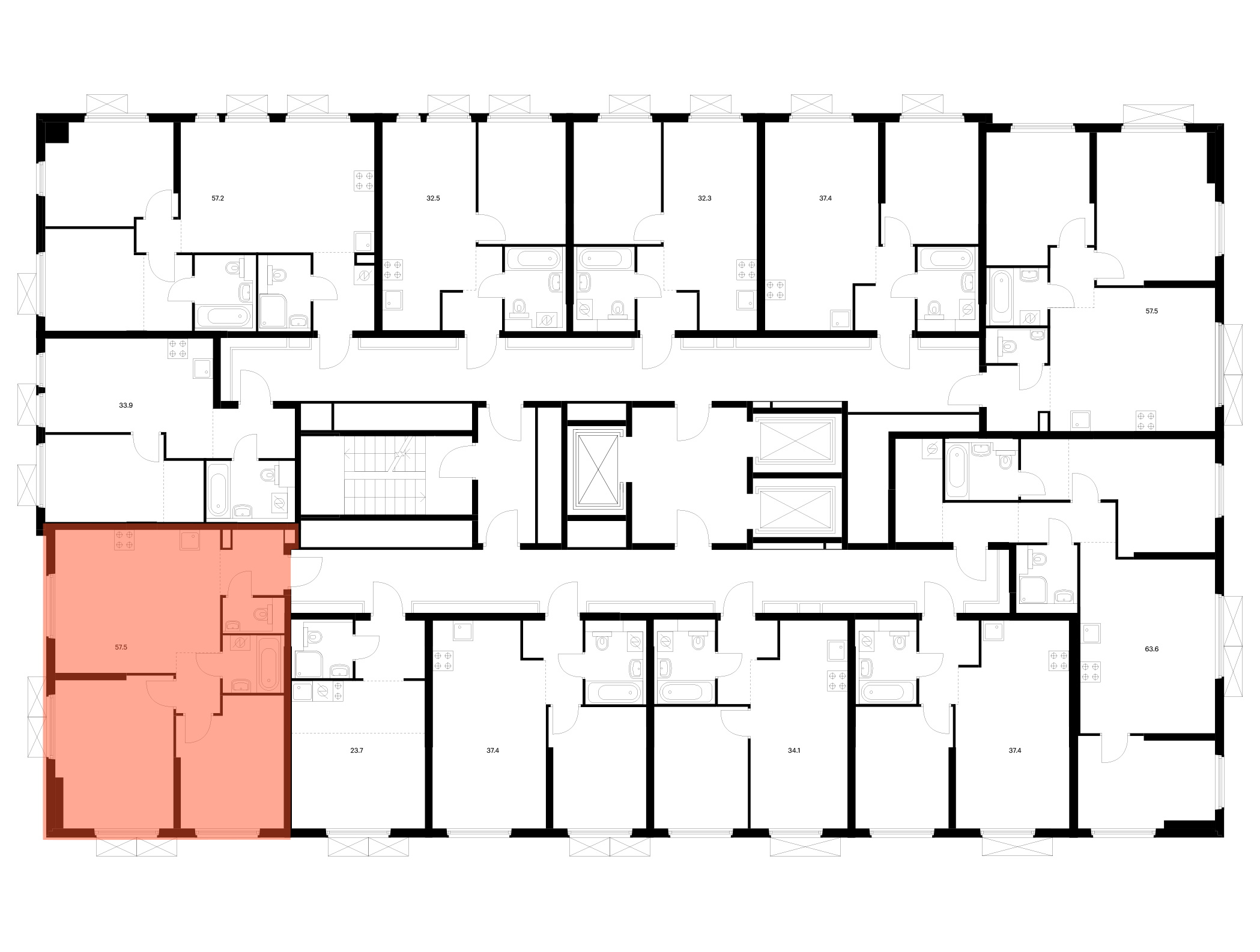 2-комнатная квартира, 57.5 кв.м, Ярославский квартал, изображение-2