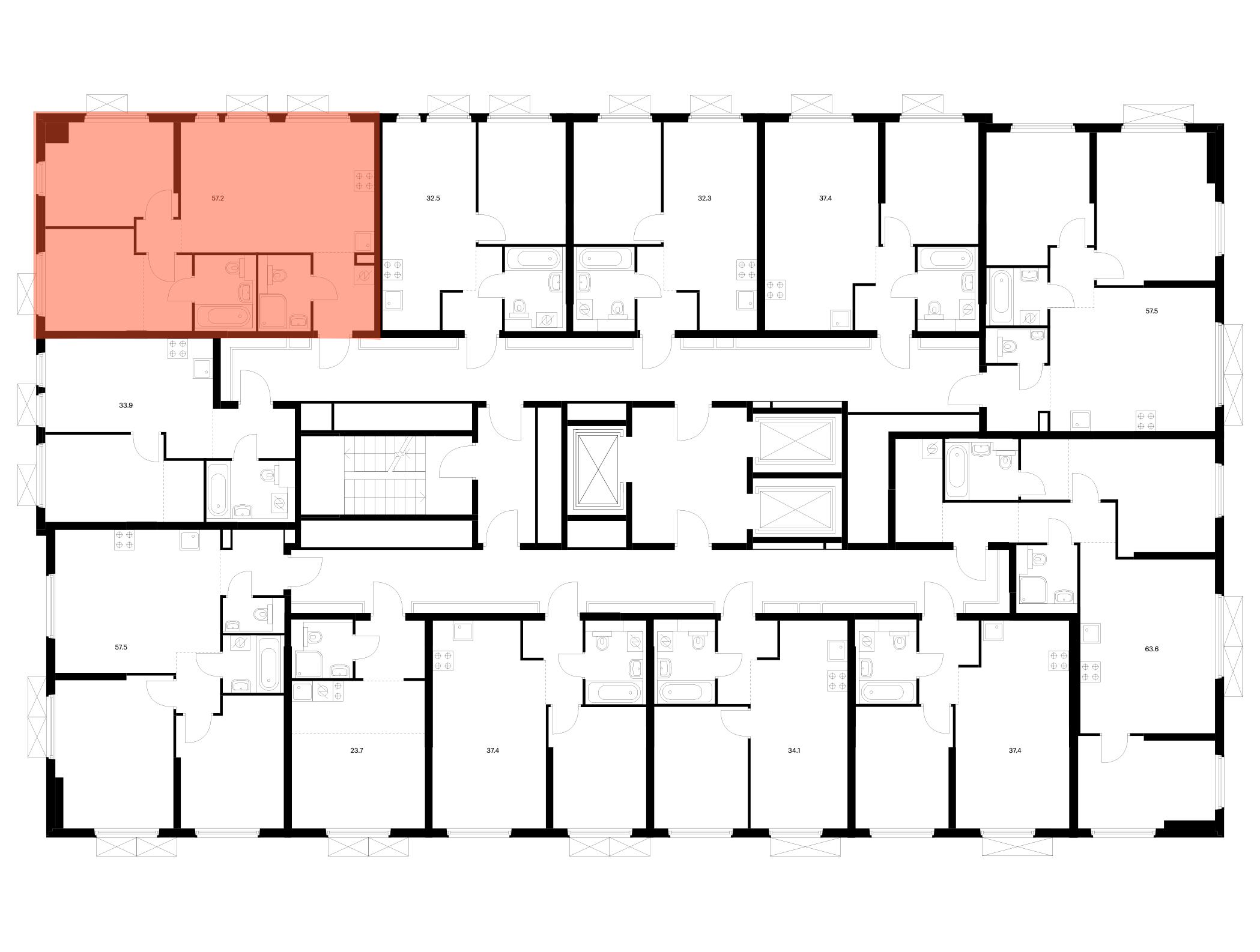 2-комнатная квартира, 57.2 кв.м, Ярославский квартал, изображение-2