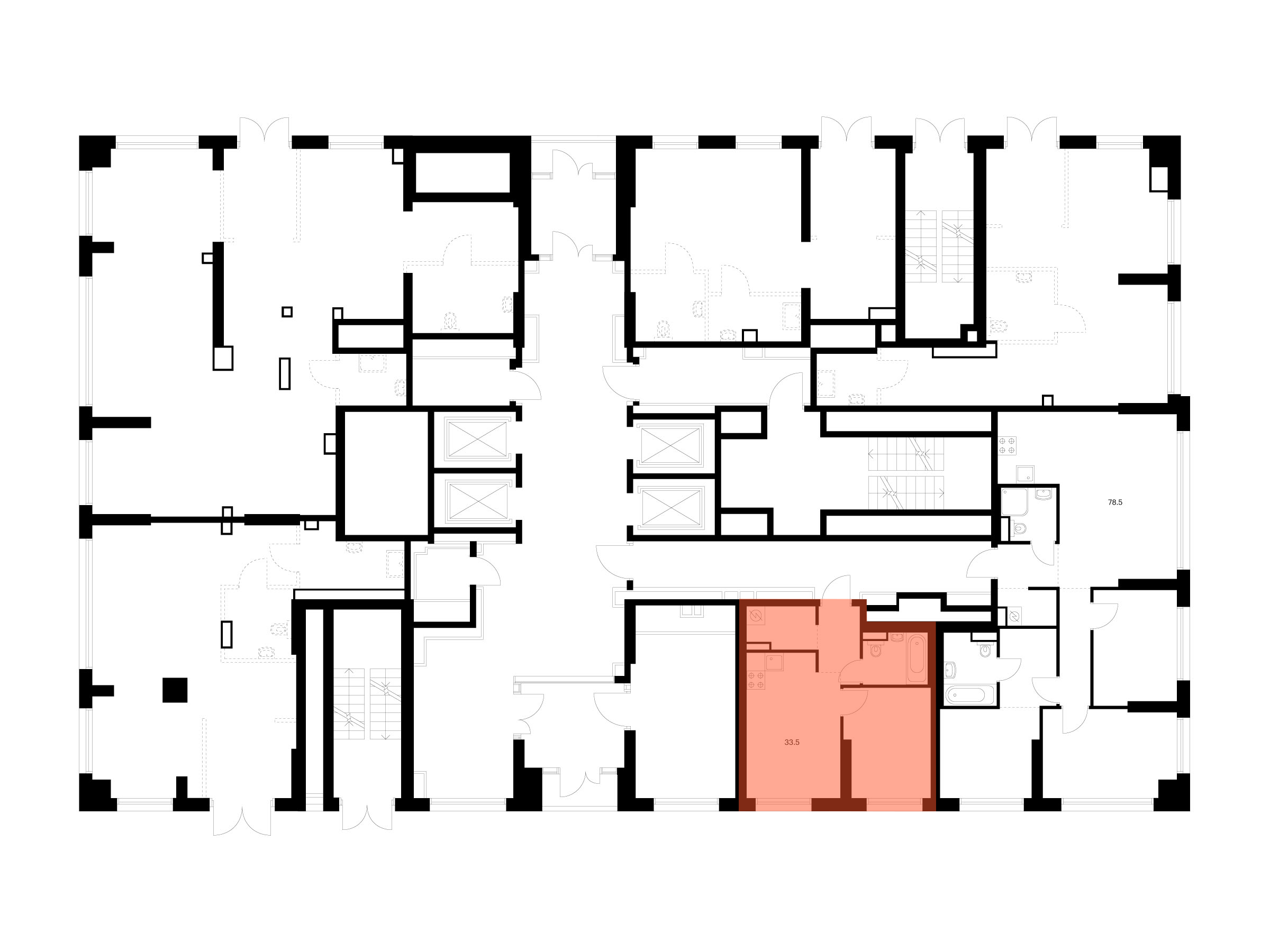 1-комнатная квартира, 33.5 кв.м, Кутузовский квартал, изображение-2