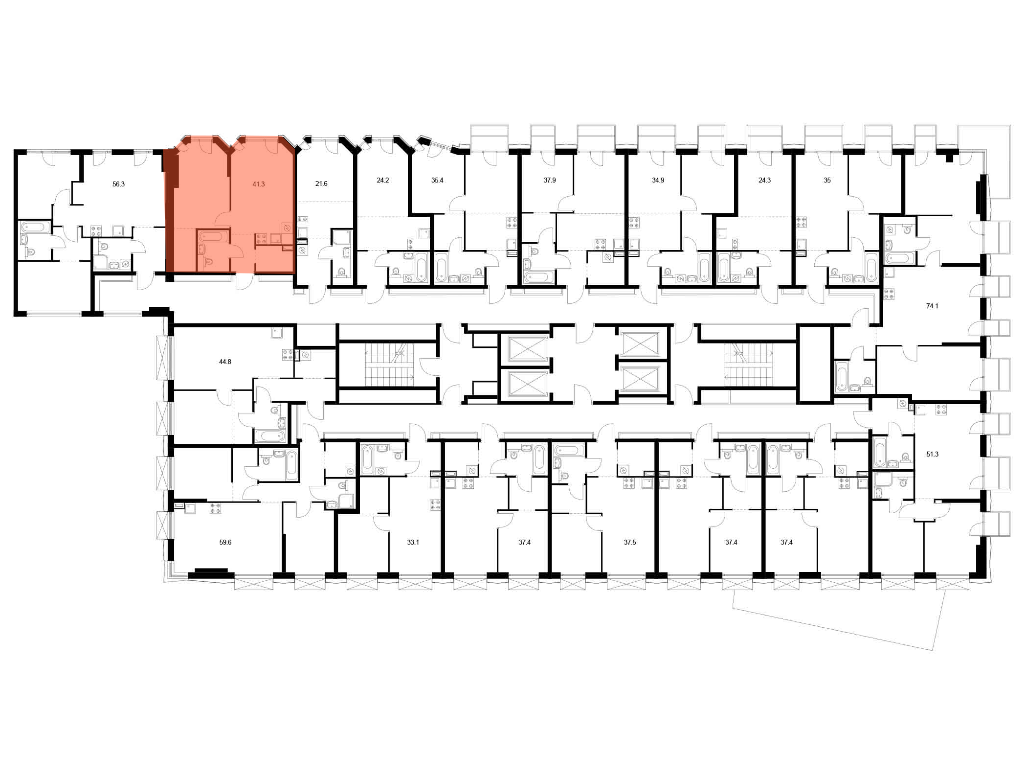 1-комнатная квартира, 41.3 кв.м, 2-й Иртышский, изображение-2