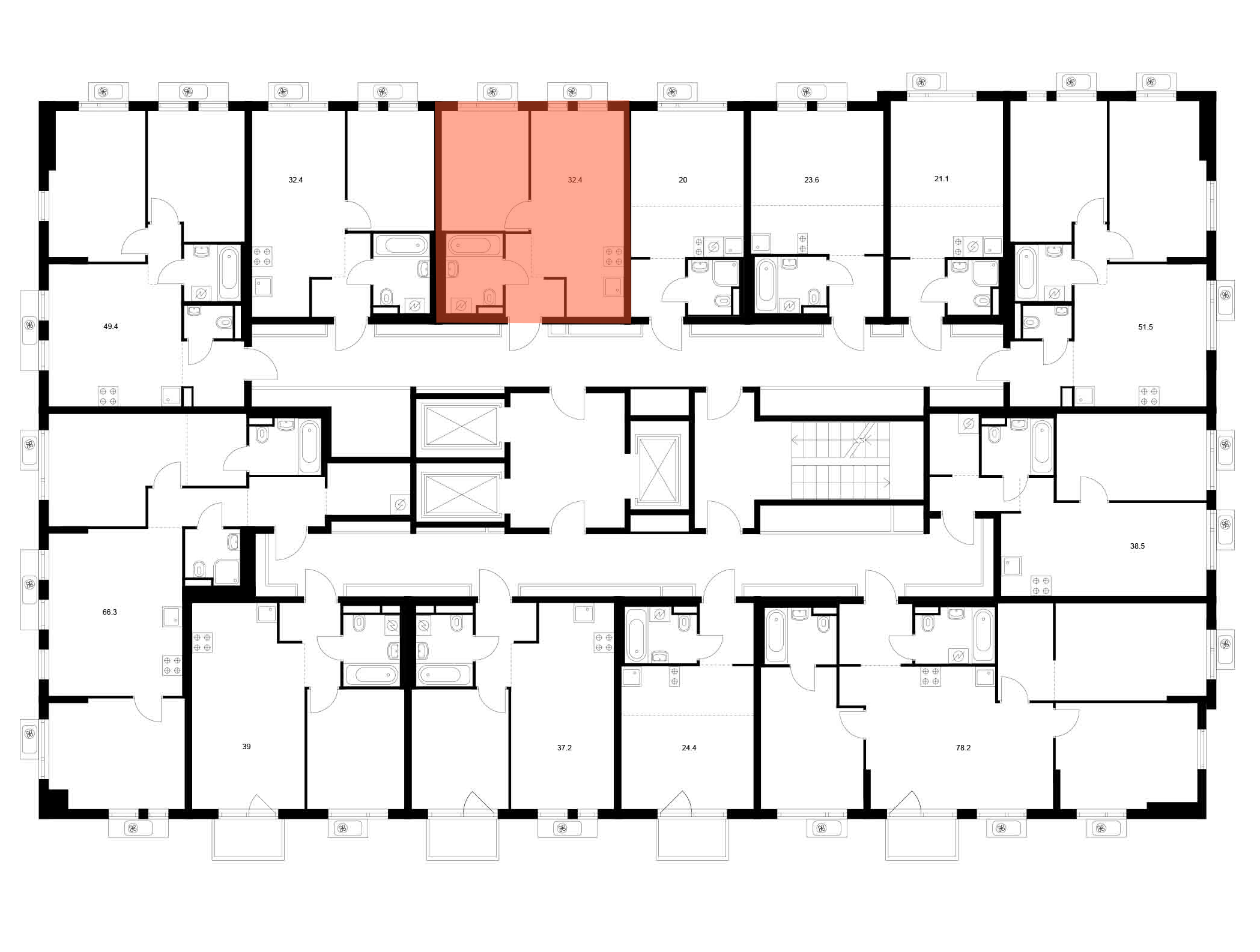 1-комнатная квартира, 32.4 кв.м, Ярославский квартал, изображение-2