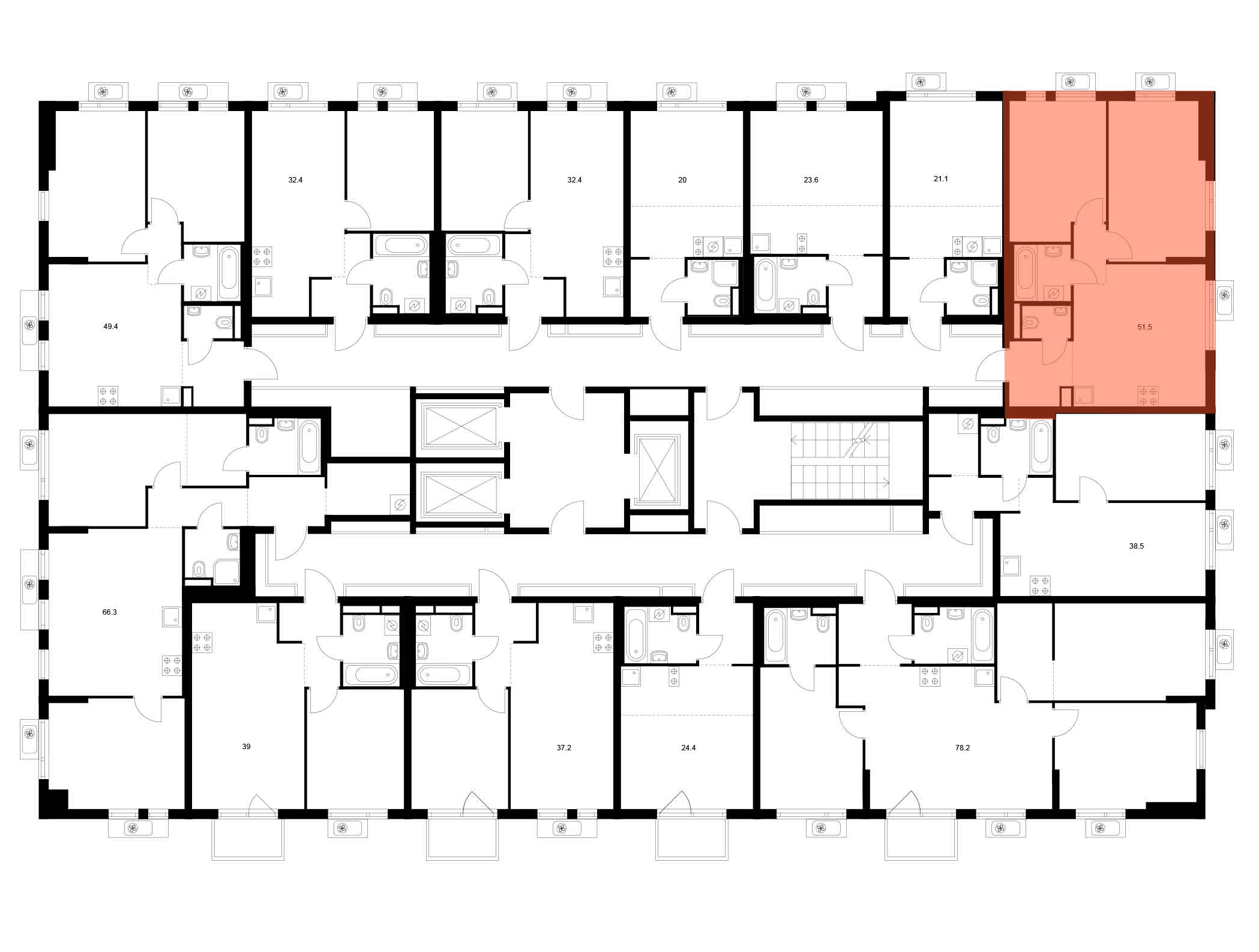 2-комнатная квартира, 51.5 кв.м, Ярославский квартал, изображение-2