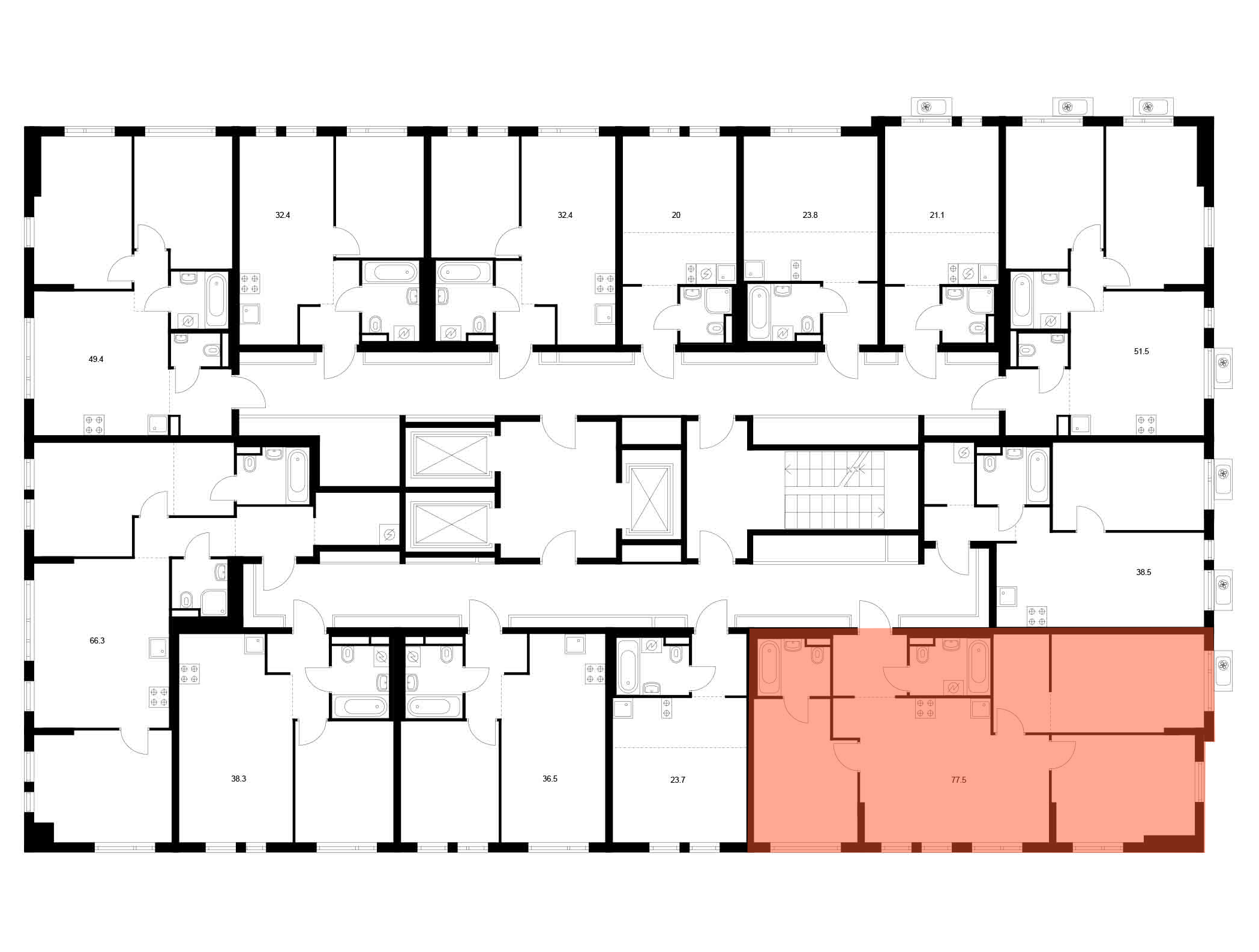 3-комнатная квартира, 77.5 кв.м, Ярославский квартал, изображение-2