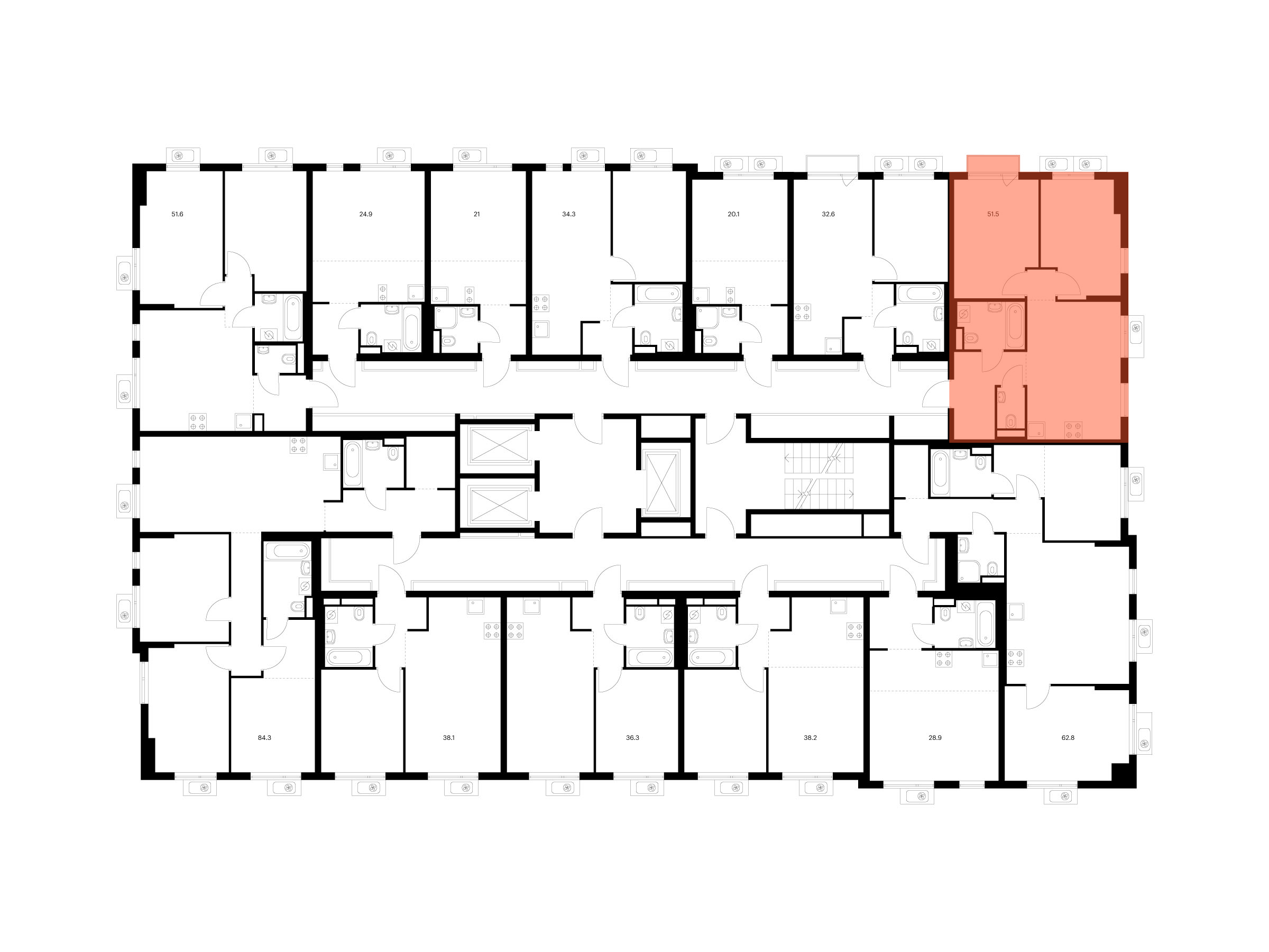 2-комнатная квартира, 51.5 кв.м, Ярославский квартал, изображение-2