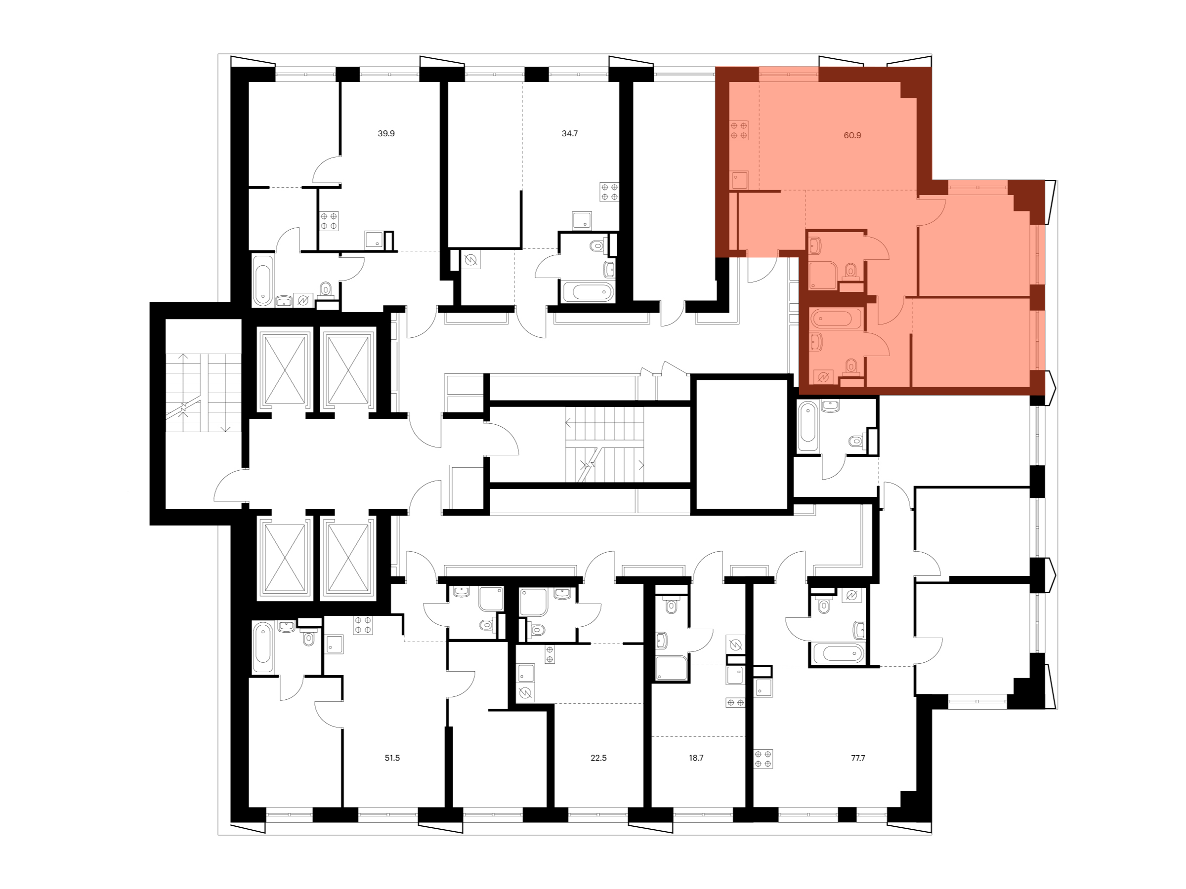 2-комнатная квартира, 60.9 кв.м, Нарвин, изображение-2