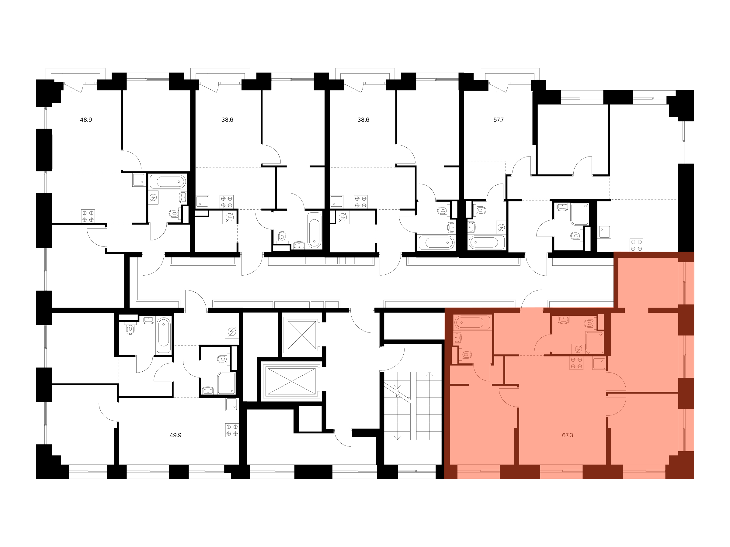3-комнатная квартира, 67.3 кв.м, Нарвин, изображение-2