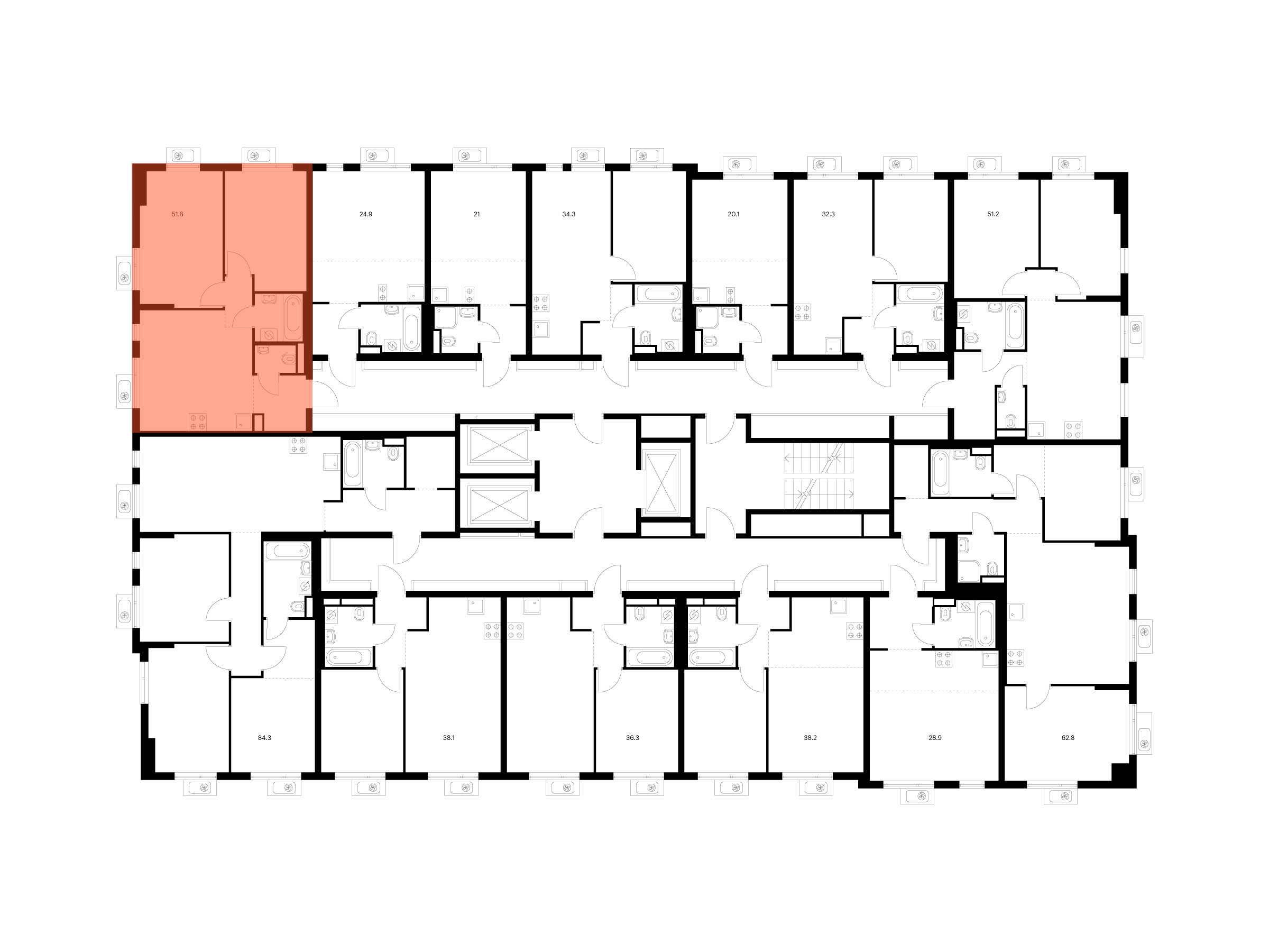 2-комнатная квартира, 51.6 кв.м, Ярославский квартал, изображение-2