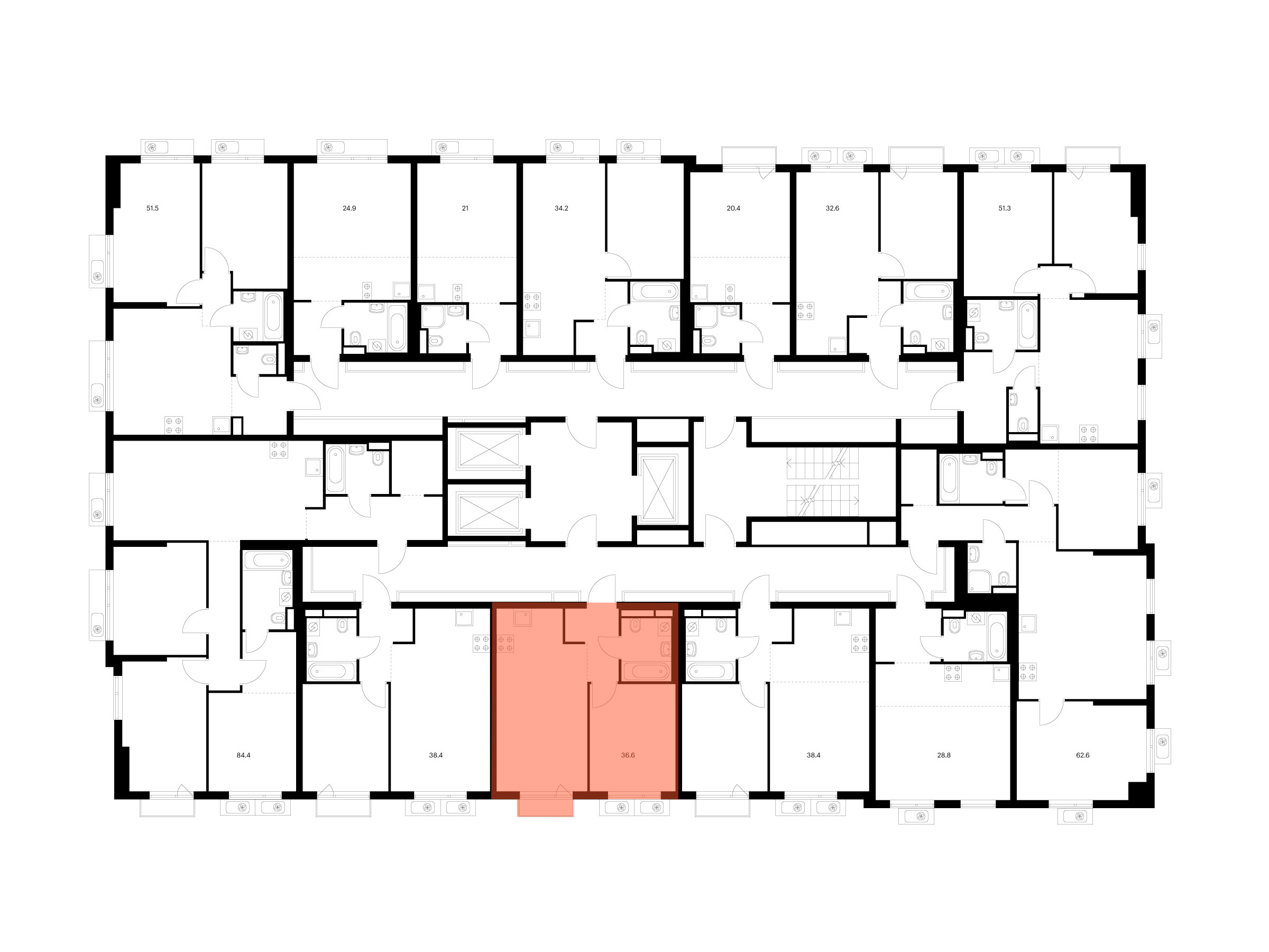 1-комнатная квартира, 36.6 кв.м, Ярославский квартал, изображение-2