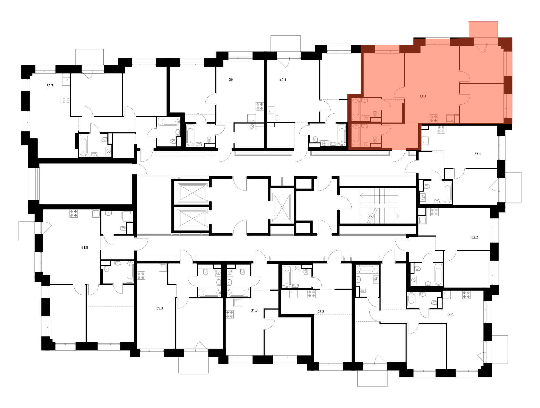 3-комнатная квартира, 65.8 кв.м, Онежский вал, изображение-2