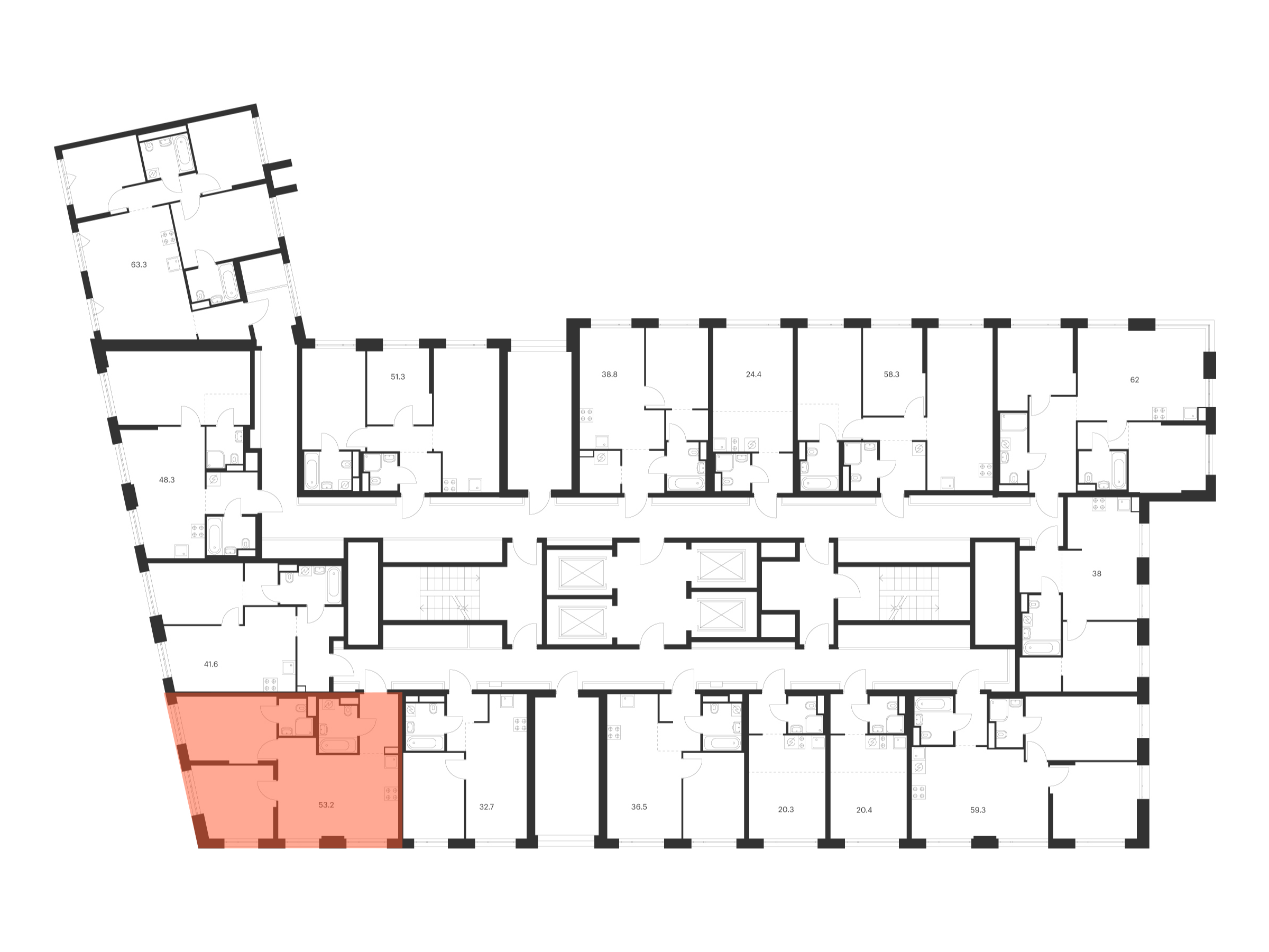 2-комнатная квартира, 53.2 кв.м, 2-й Иртышский, изображение-2