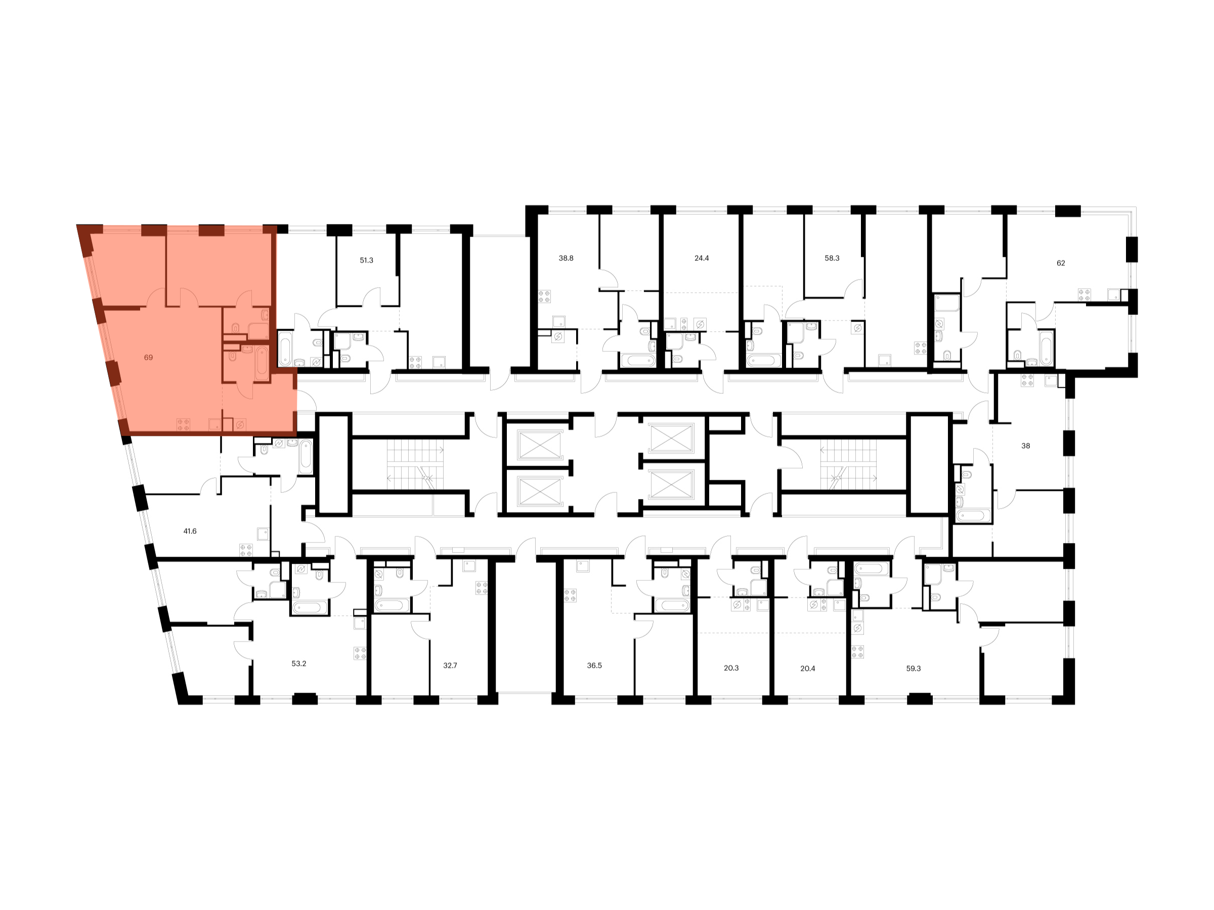 2-комнатная квартира, 69 кв.м, 2-й Иртышский, изображение-2