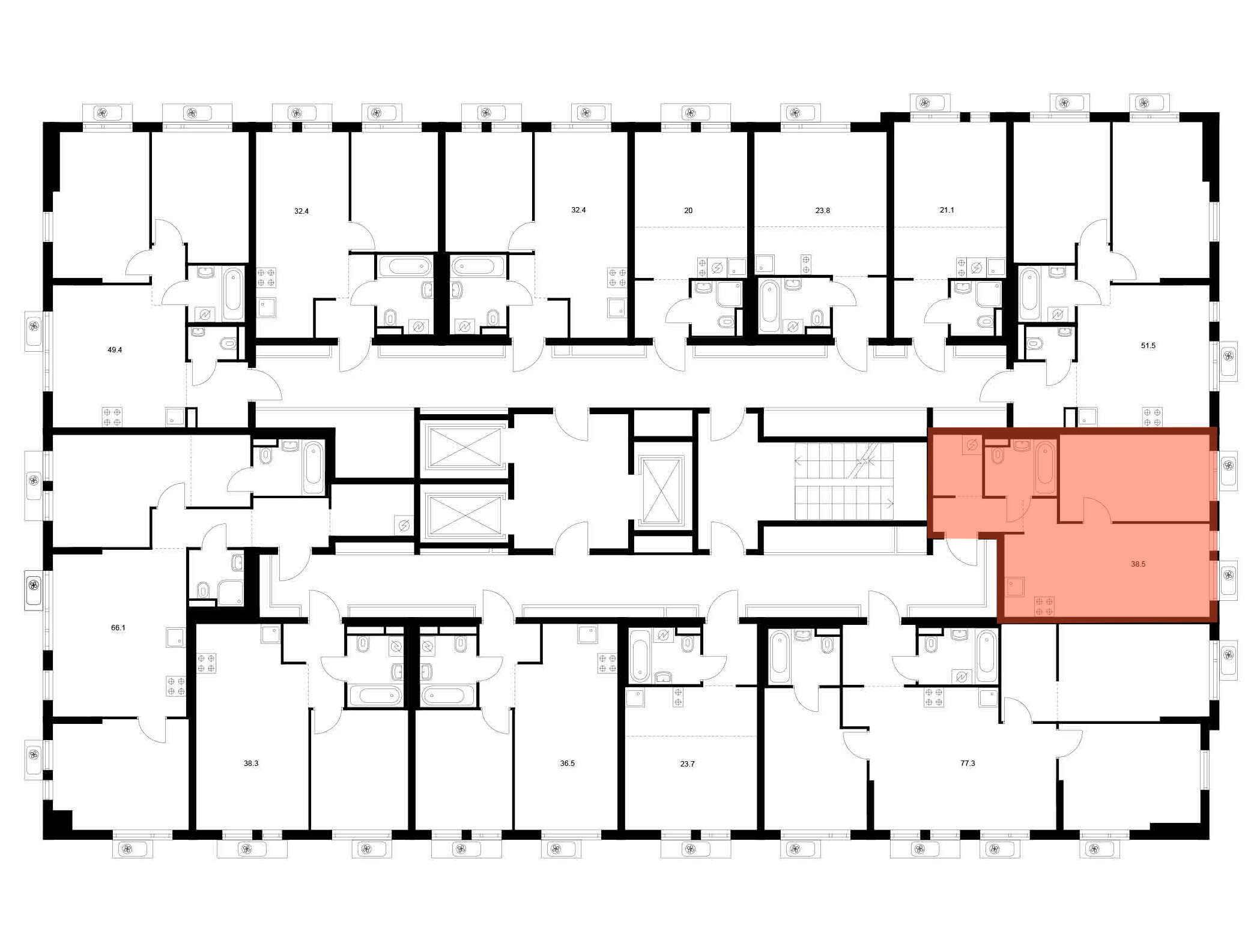 1-комнатная квартира, 38.5 кв.м, Ярославский квартал, изображение-2