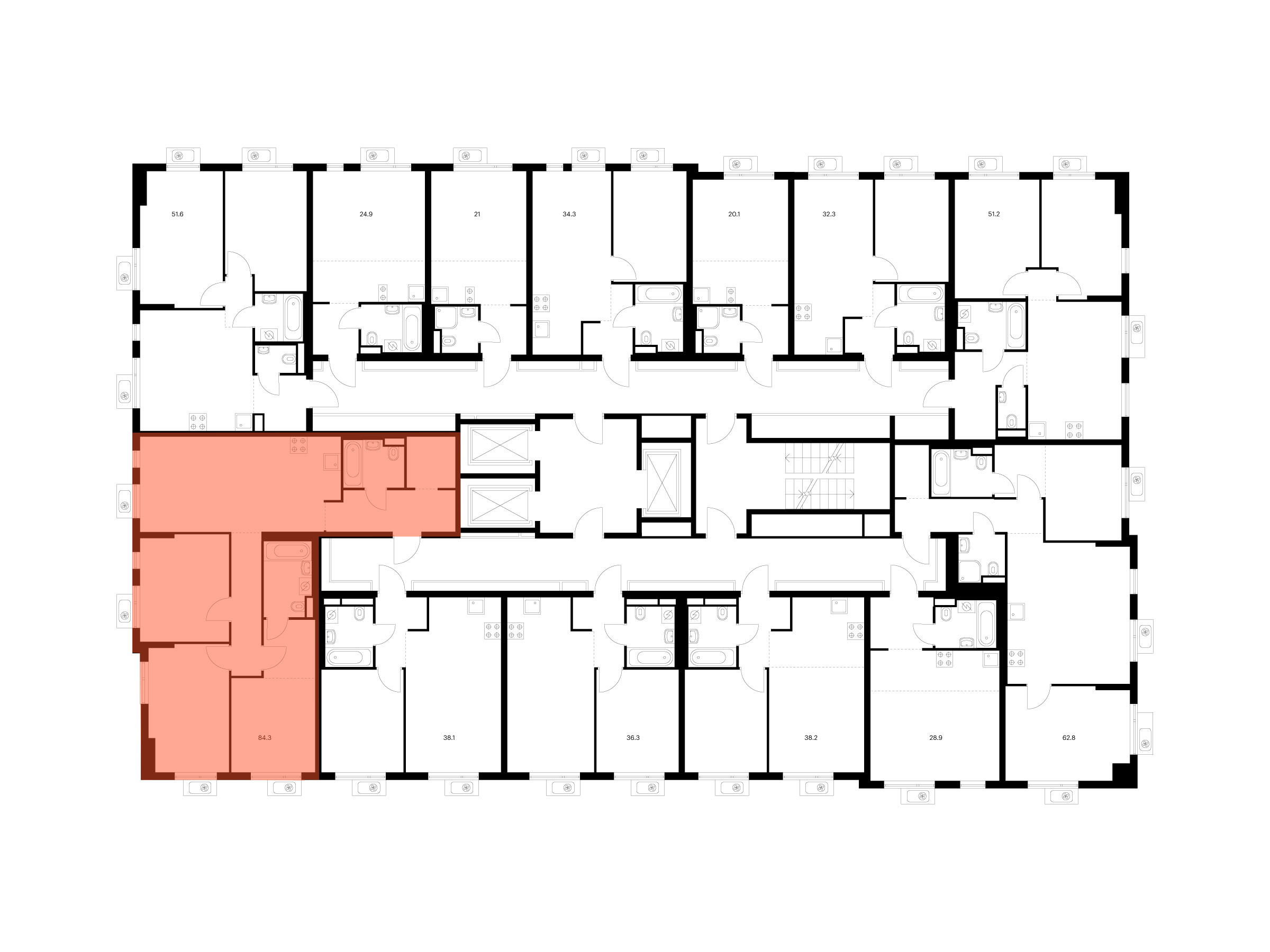 3-комнатная квартира, 84.3 кв.м, Ярославский квартал, изображение-2
