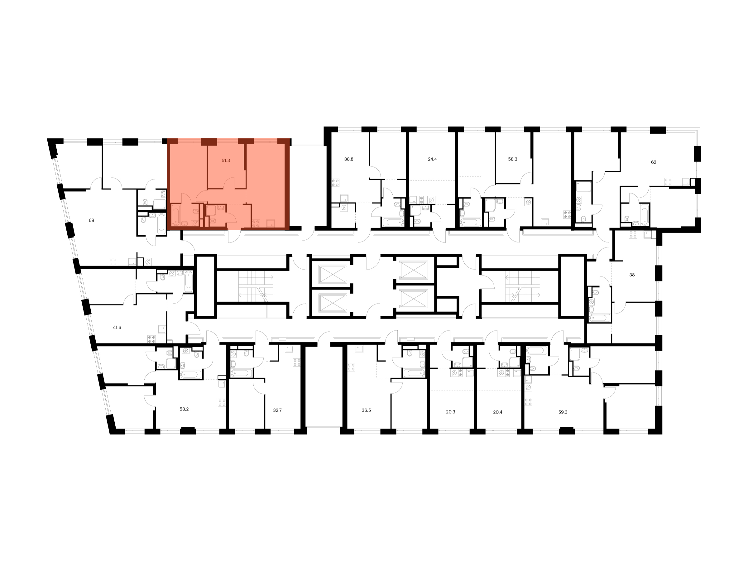 2-комнатная квартира, 51.3 кв.м, 2-й Иртышский, изображение-2