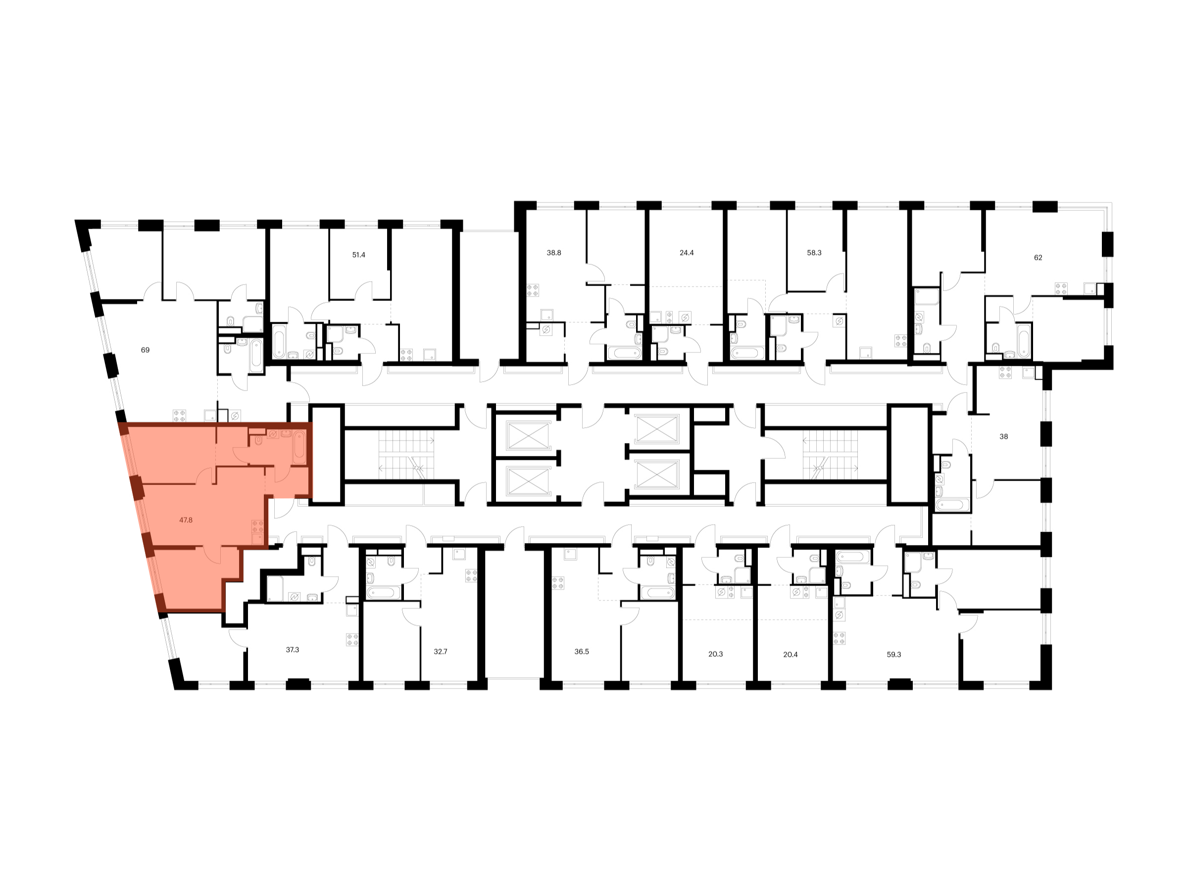 2-комнатная квартира, 47.8 кв.м, 2-й Иртышский, изображение-2