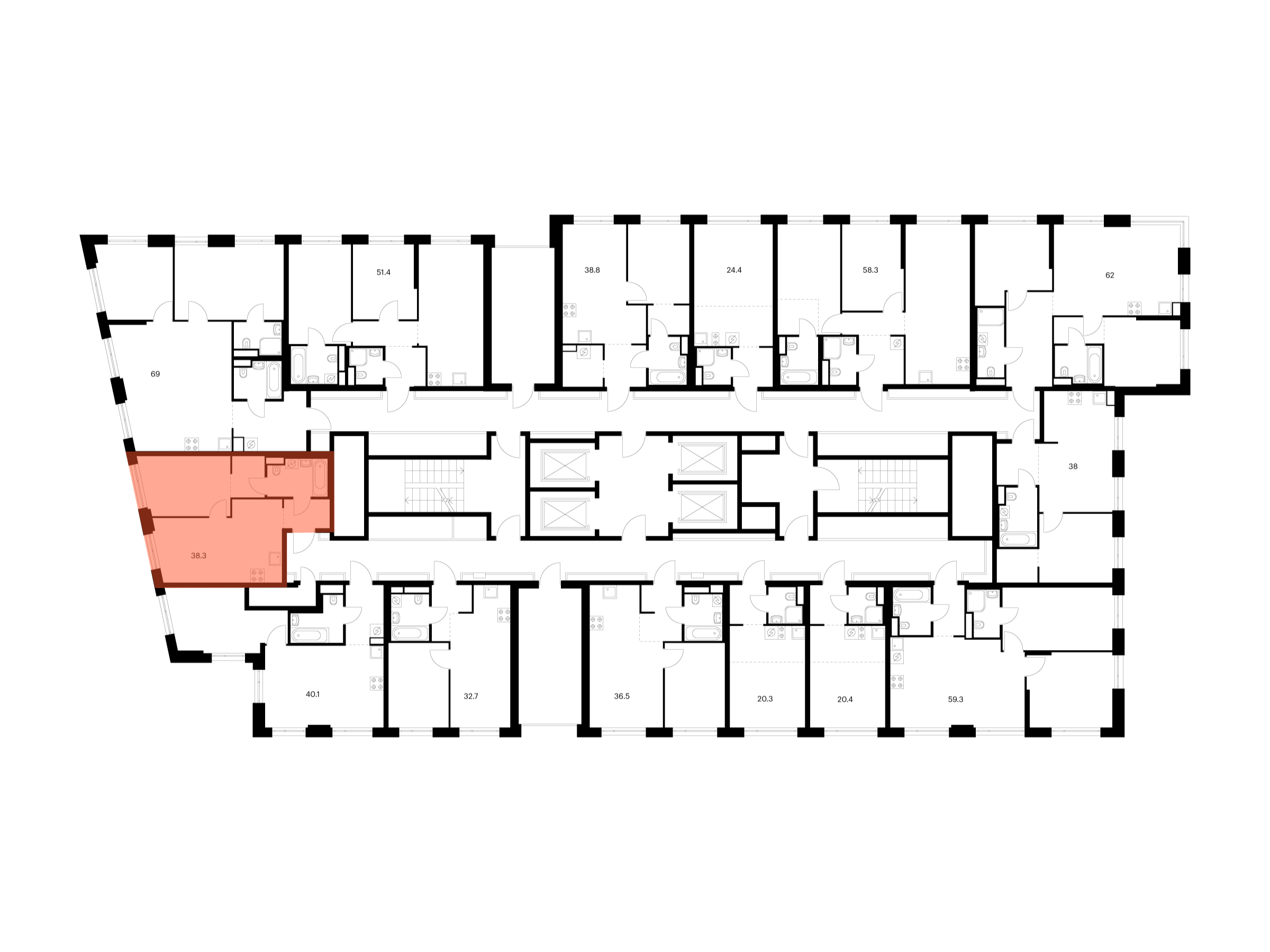 1-комнатная квартира, 38.3 кв.м, 2-й Иртышский, изображение-2