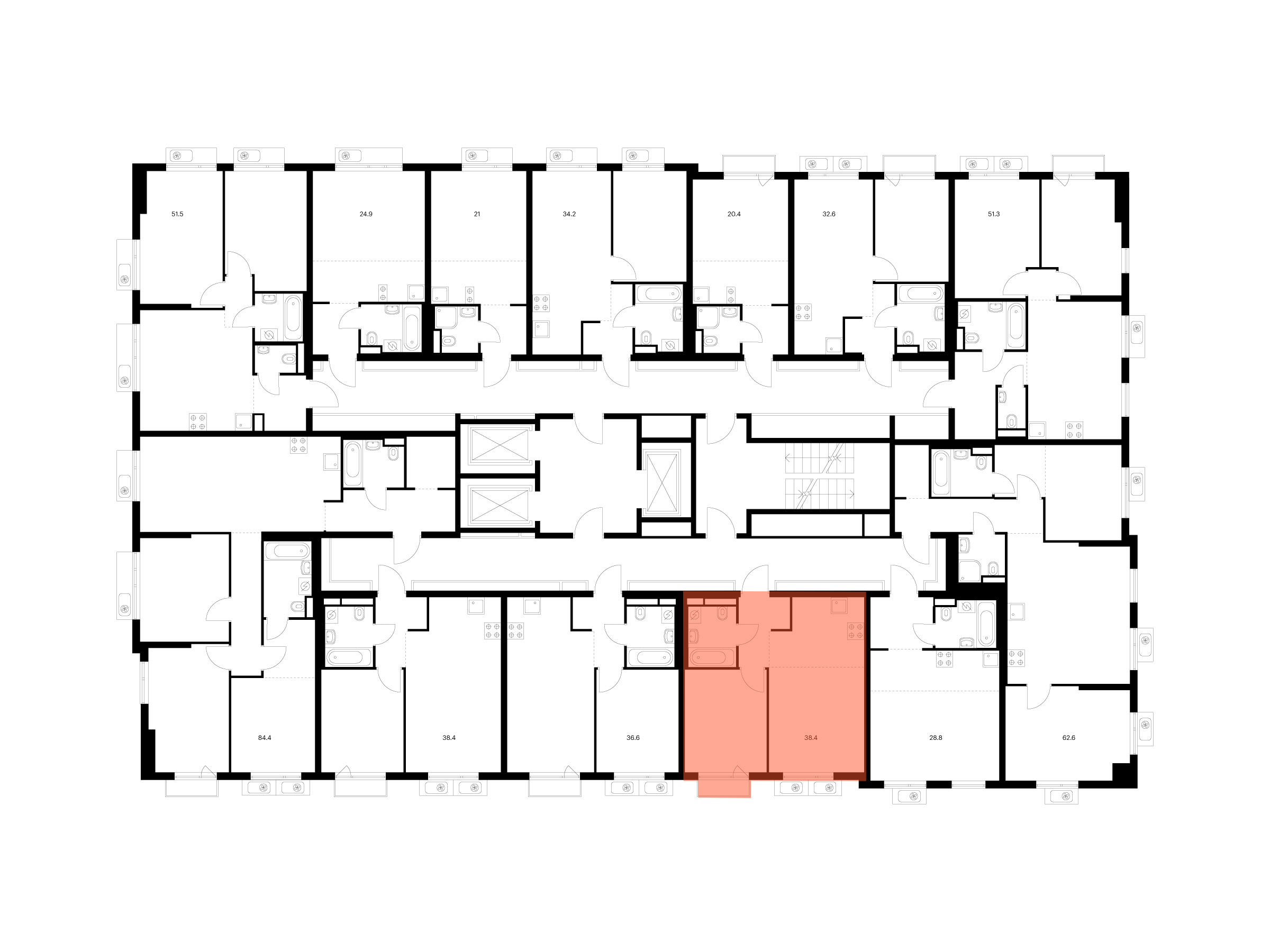 1-комнатная квартира, 38.4 кв.м, Ярославский квартал, изображение-2