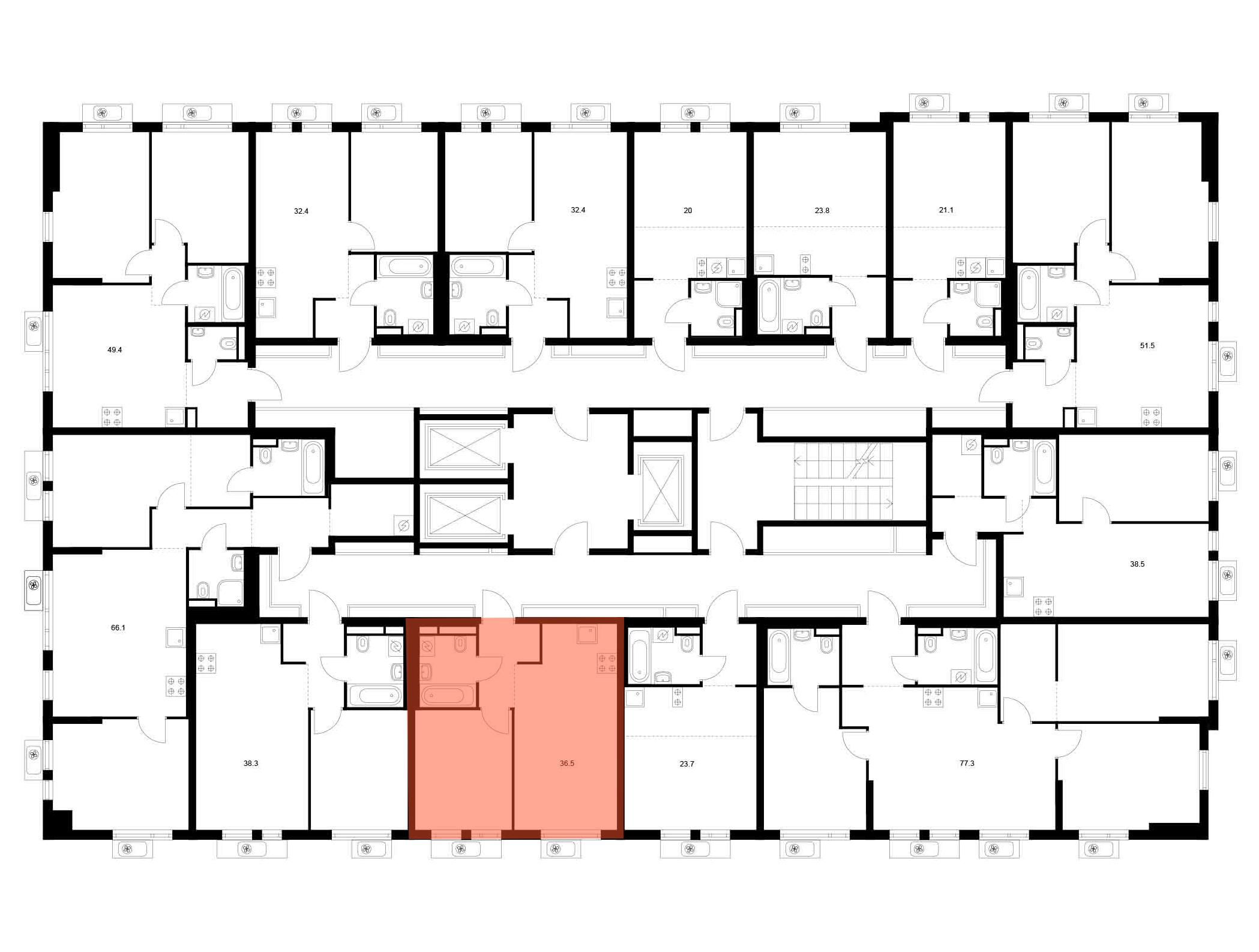 1-комнатная квартира, 36.5 кв.м, Ярославский квартал, изображение-2