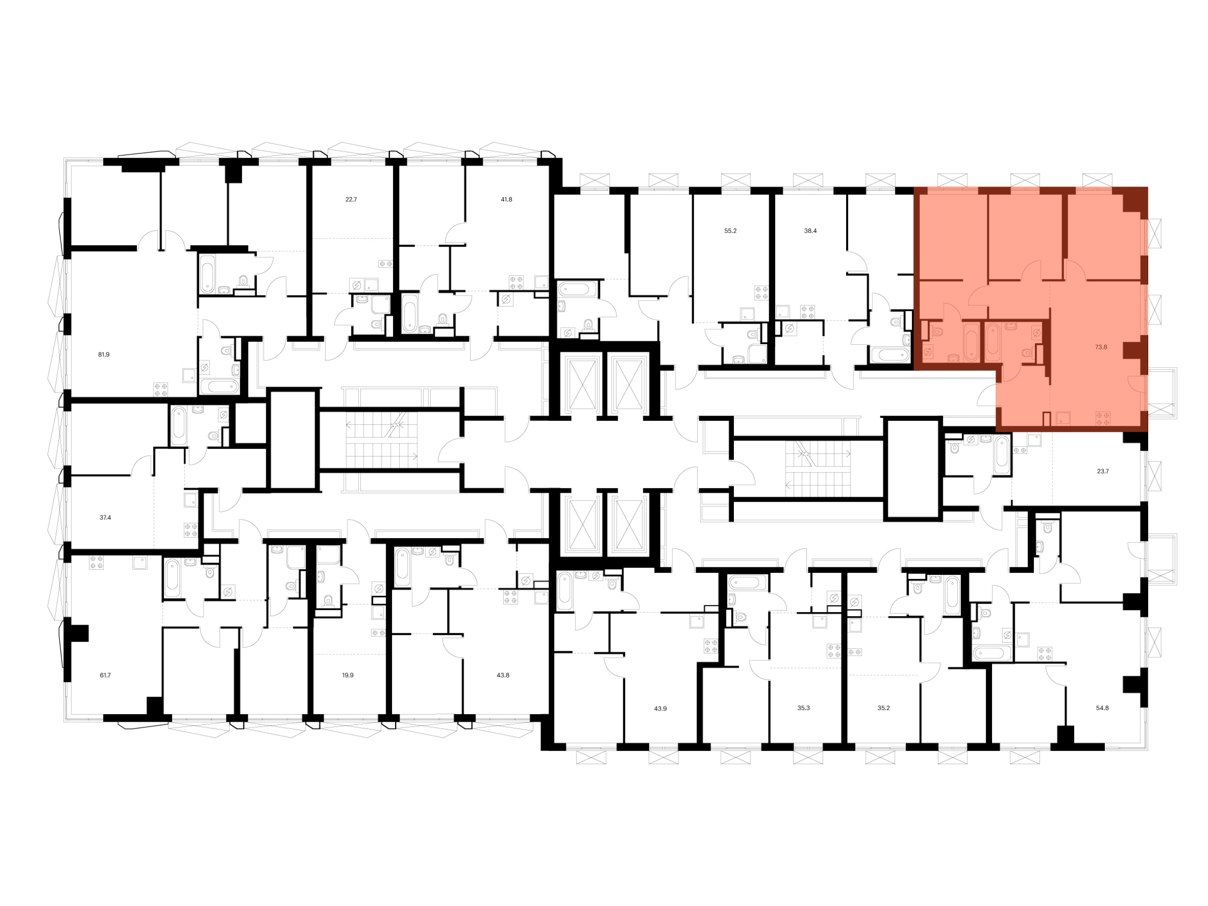 3-комнатная квартира, 73.8 кв.м, Нарвин, изображение-2