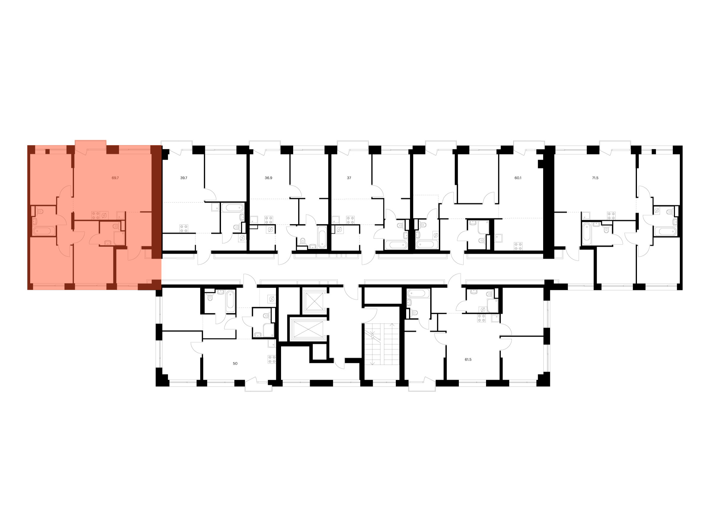3-комнатная квартира, 69.7 кв.м, Нарвин, изображение-2