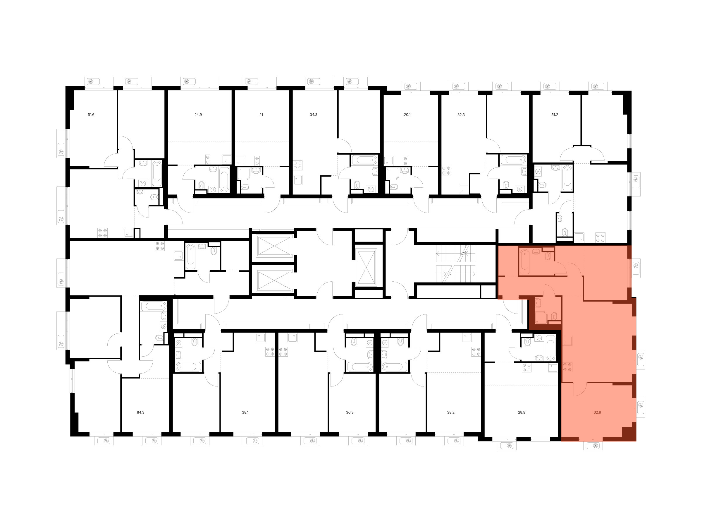 2-комнатная квартира, 62.8 кв.м, Ярославский квартал, изображение-2