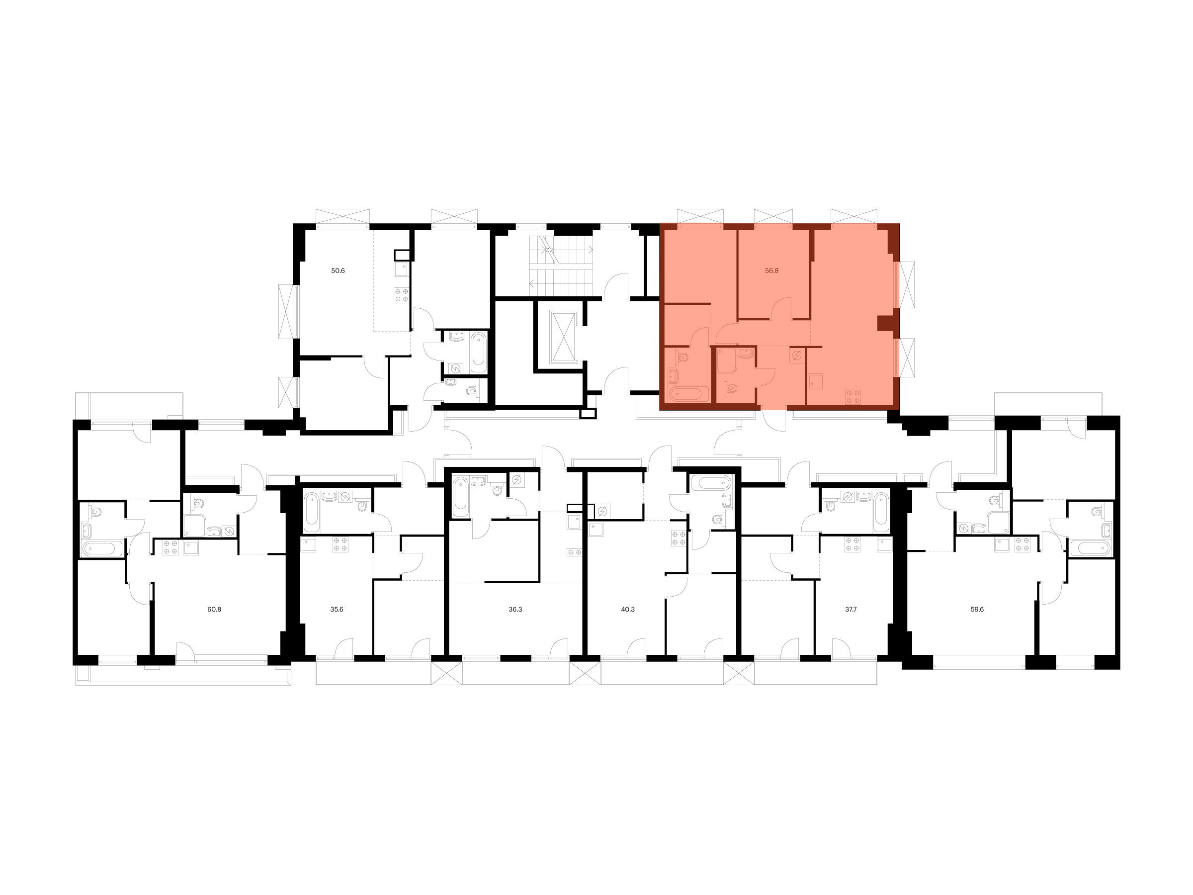 2-комнатная квартира, 56.8 кв.м, Плеханова 11 , изображение-2