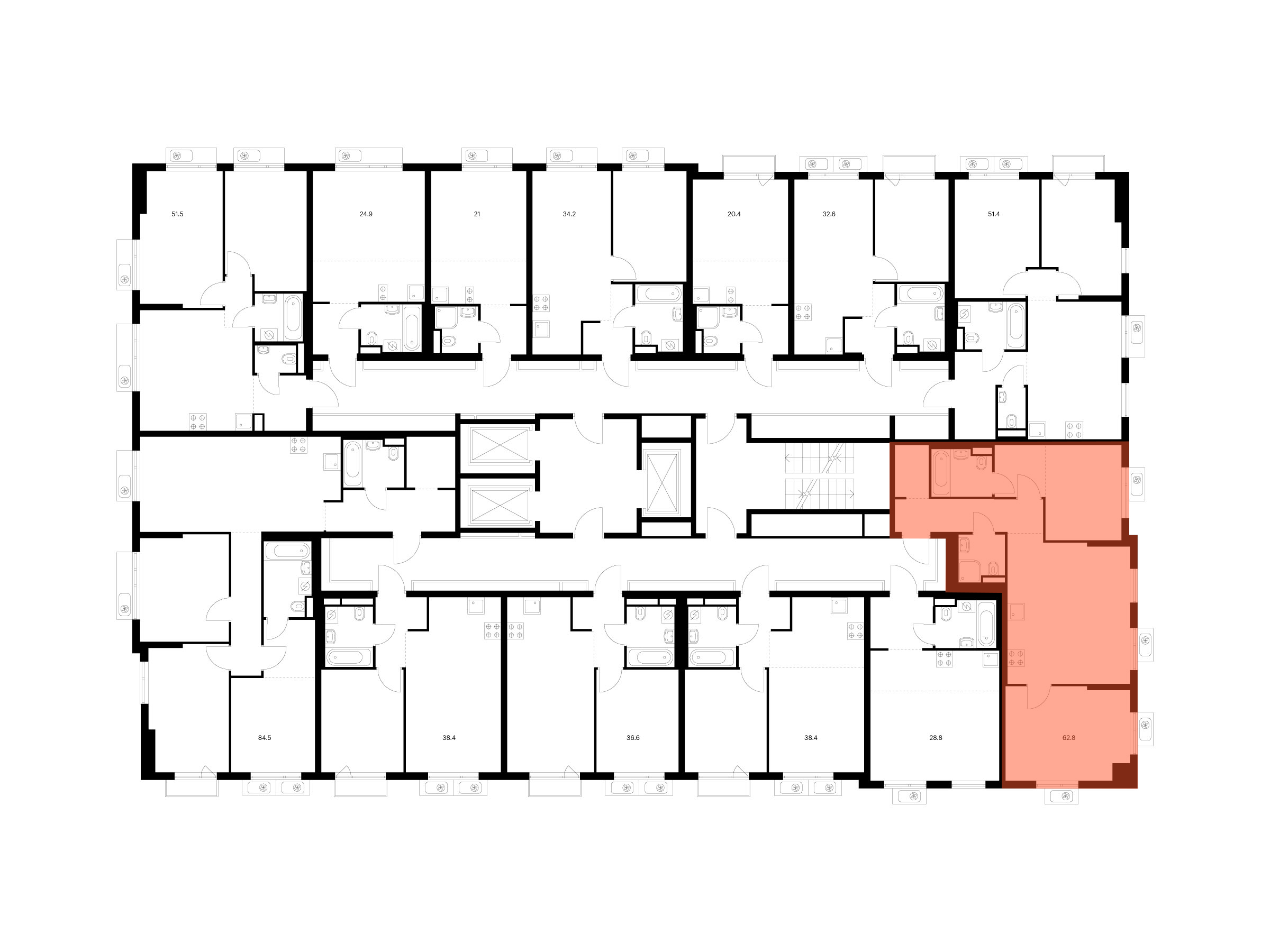 2-комнатная квартира, 62.8 кв.м, Ярославский квартал, изображение-2