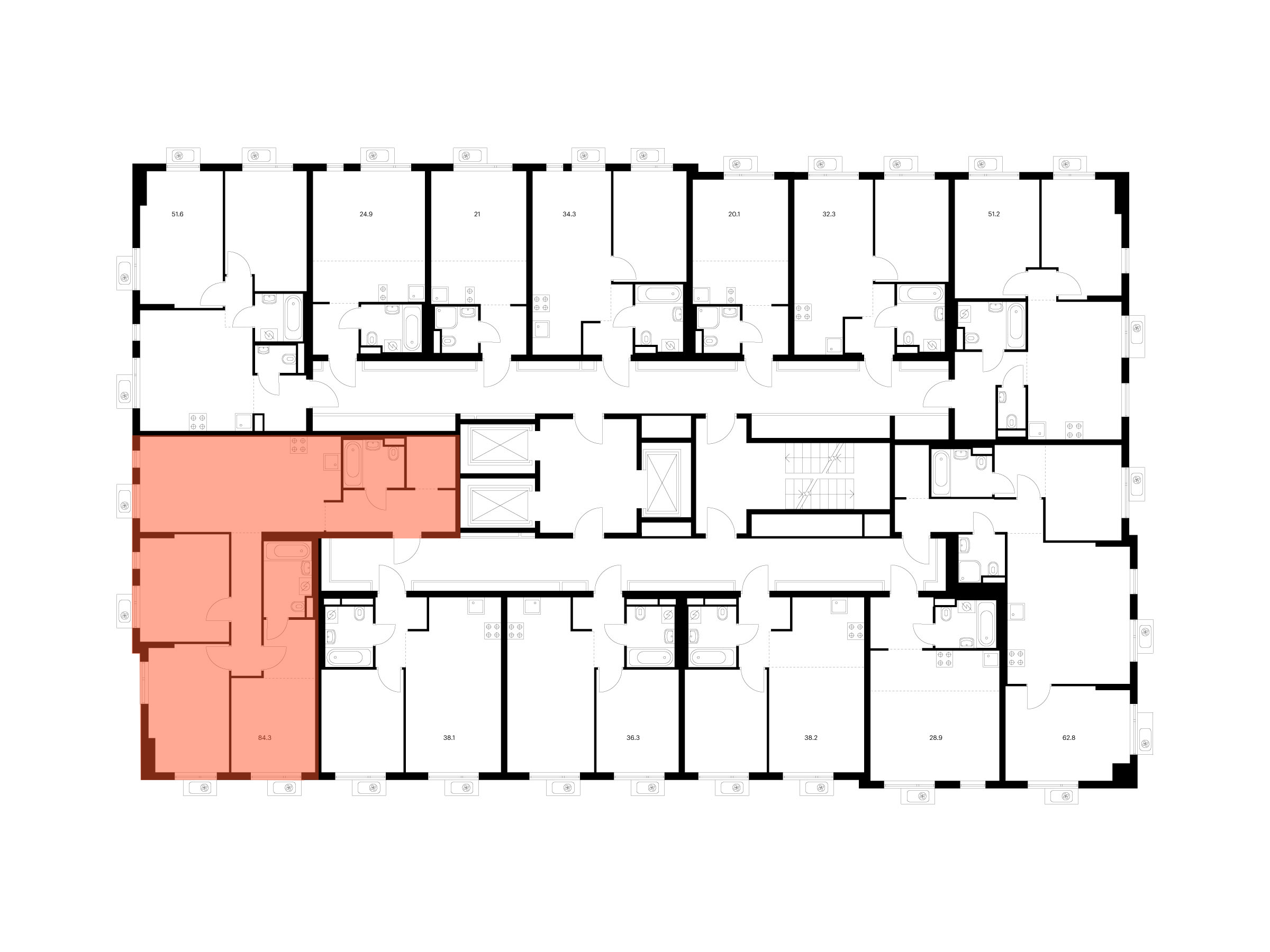 3-комнатная квартира, 84.3 кв.м, Ярославский квартал, изображение-2