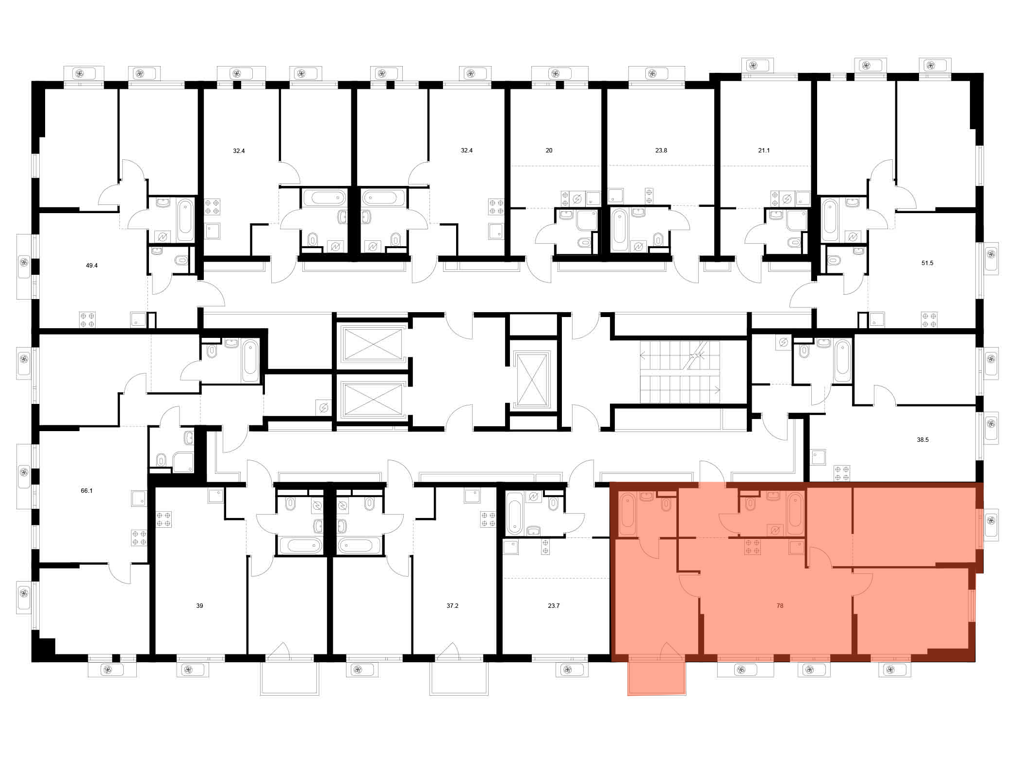 3-комнатная квартира, 78 кв.м, Ярославский квартал, изображение-2