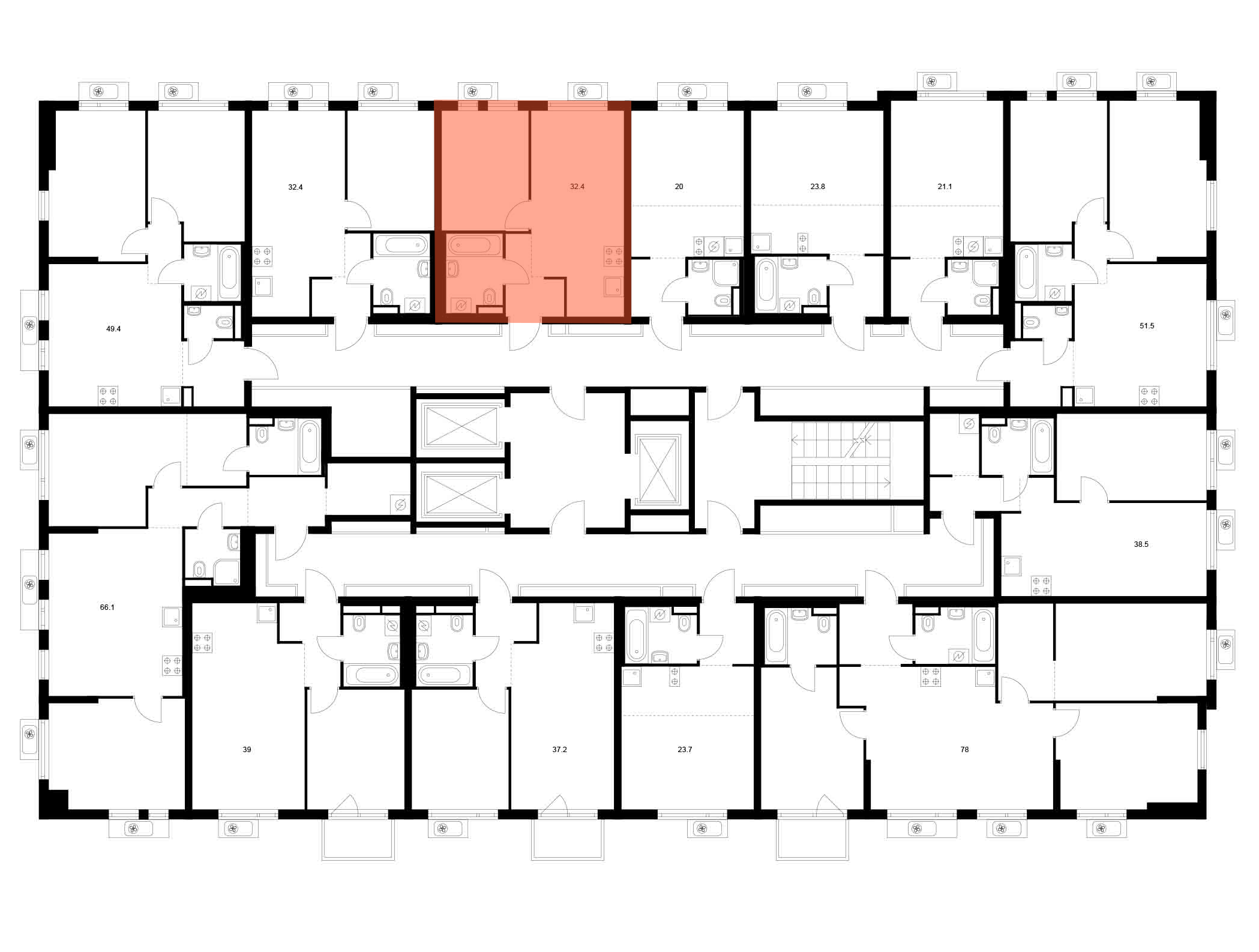 1-комнатная квартира, 32.4 кв.м, Ярославский квартал, изображение-2