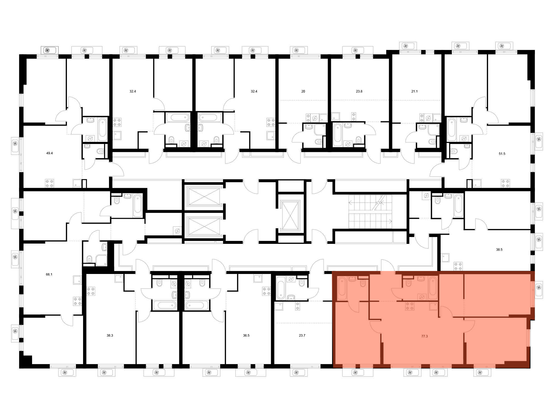 3-комнатная квартира, 77.5 кв.м, Ярославский квартал, изображение-2