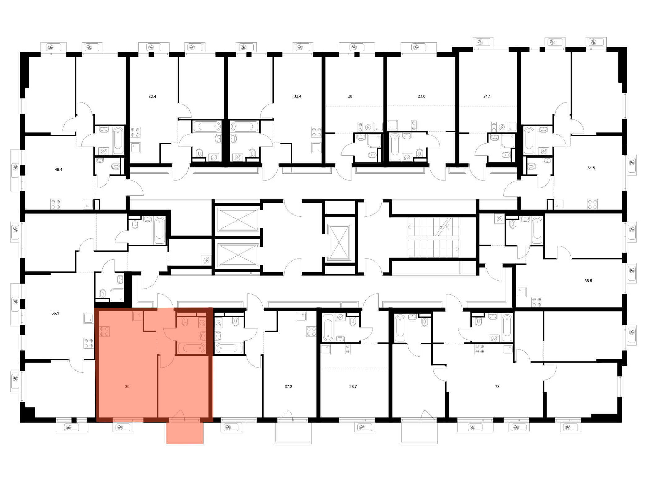 1-комнатная квартира, 39 кв.м, Ярославский квартал, изображение-2