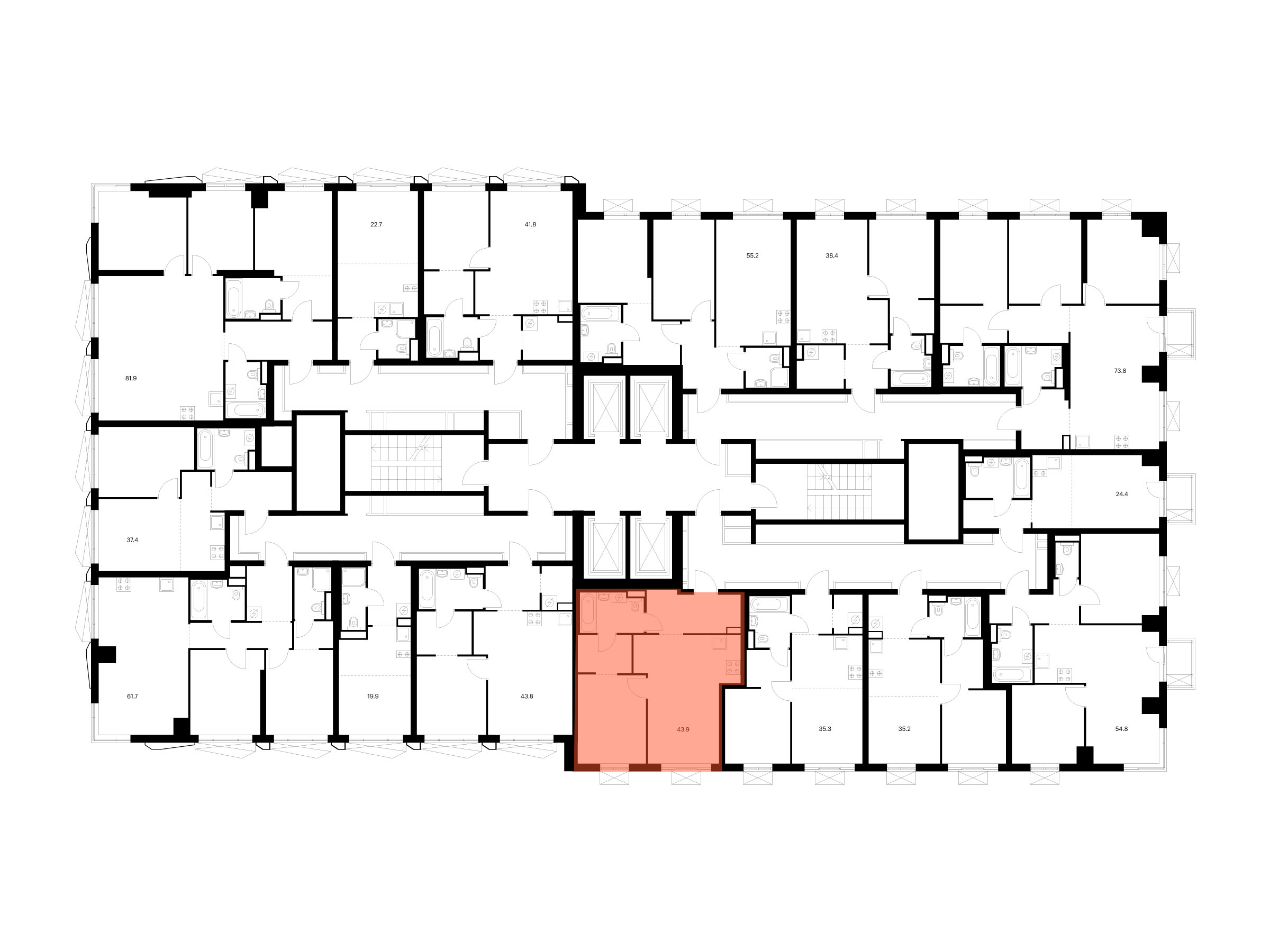 1-комнатная квартира, 43.9 кв.м, Нарвин, изображение-2