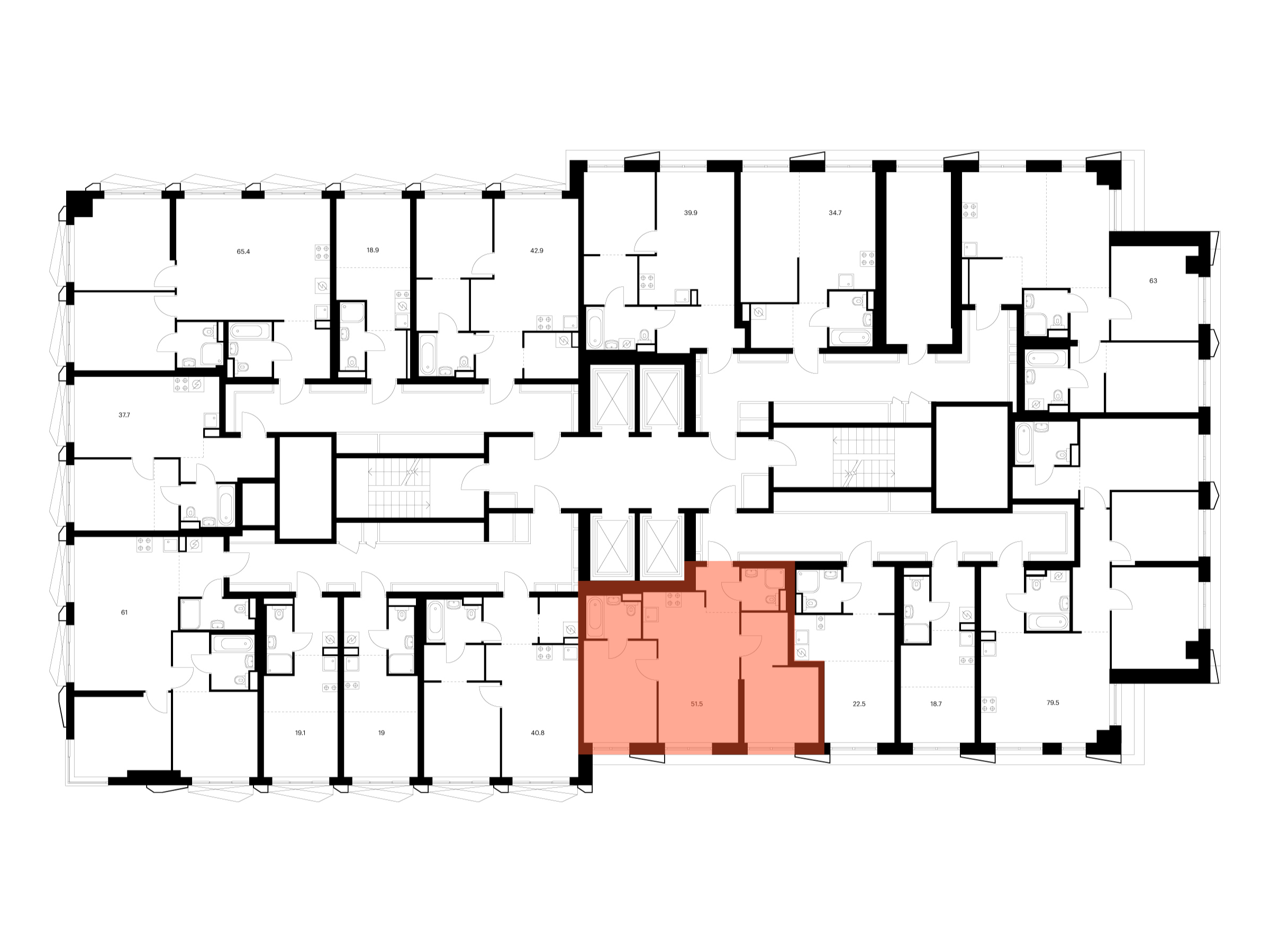 2-комнатная квартира, 51.5 кв.м, Нарвин, изображение-2
