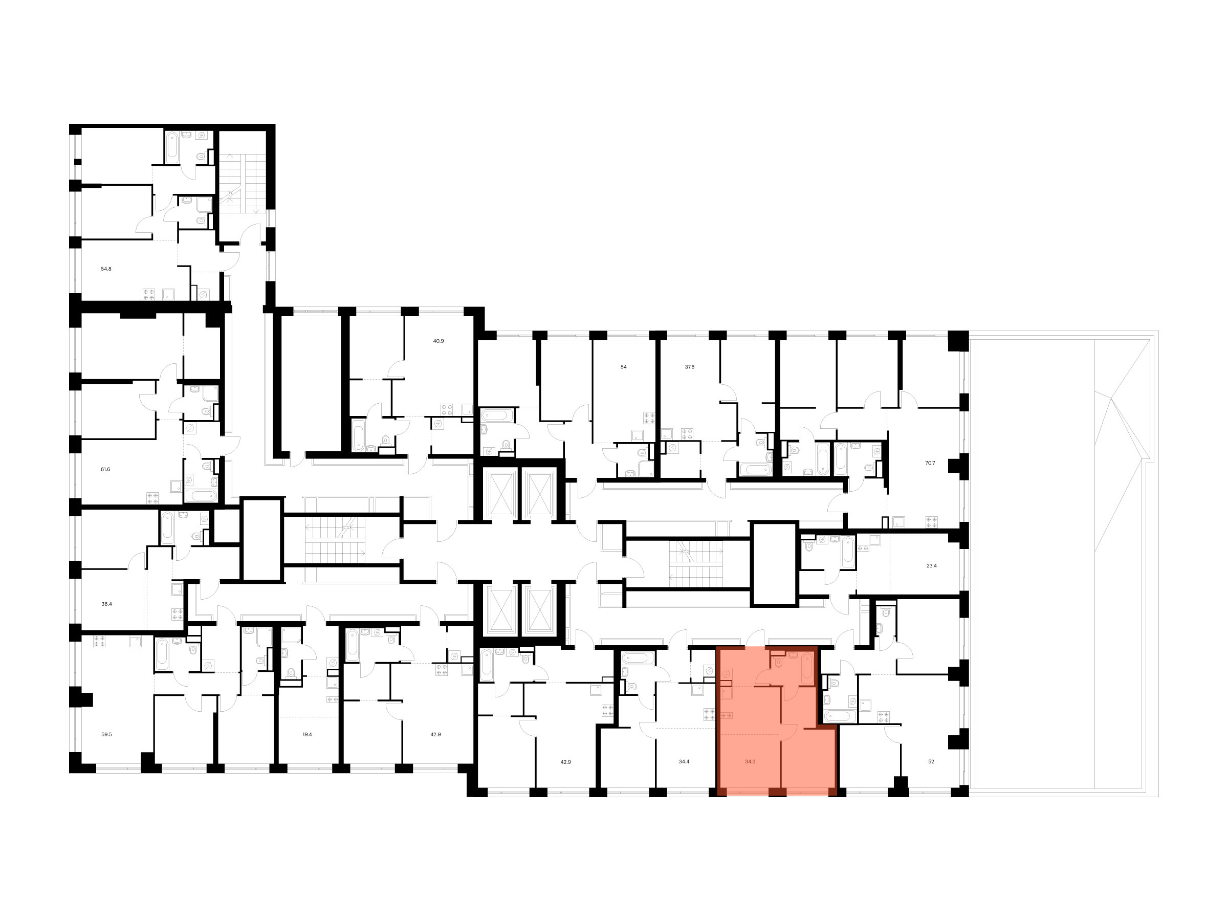 1-комнатная квартира, 34.3 кв.м, Нарвин, изображение-2