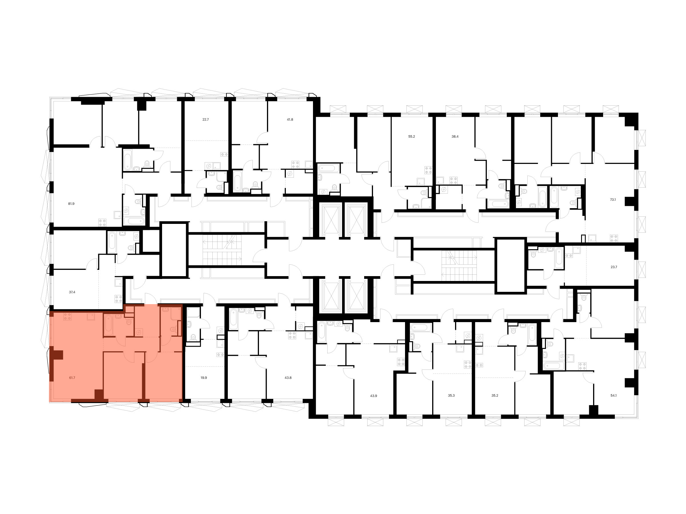 2-комнатная квартира, 61.7 кв.м, Нарвин, изображение-2