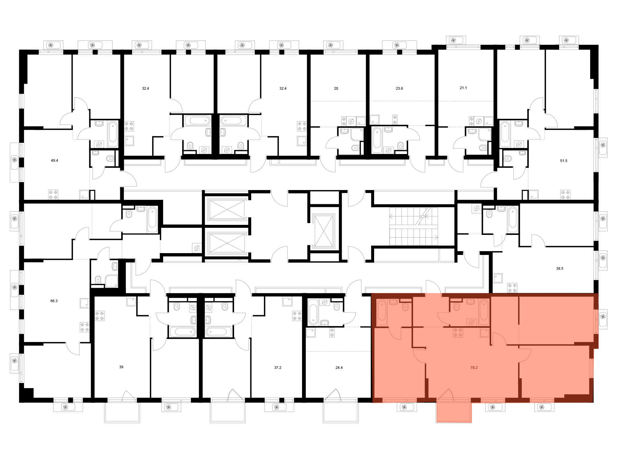 3-комнатная квартира, 78.2 кв.м, Ярославский квартал, изображение-2