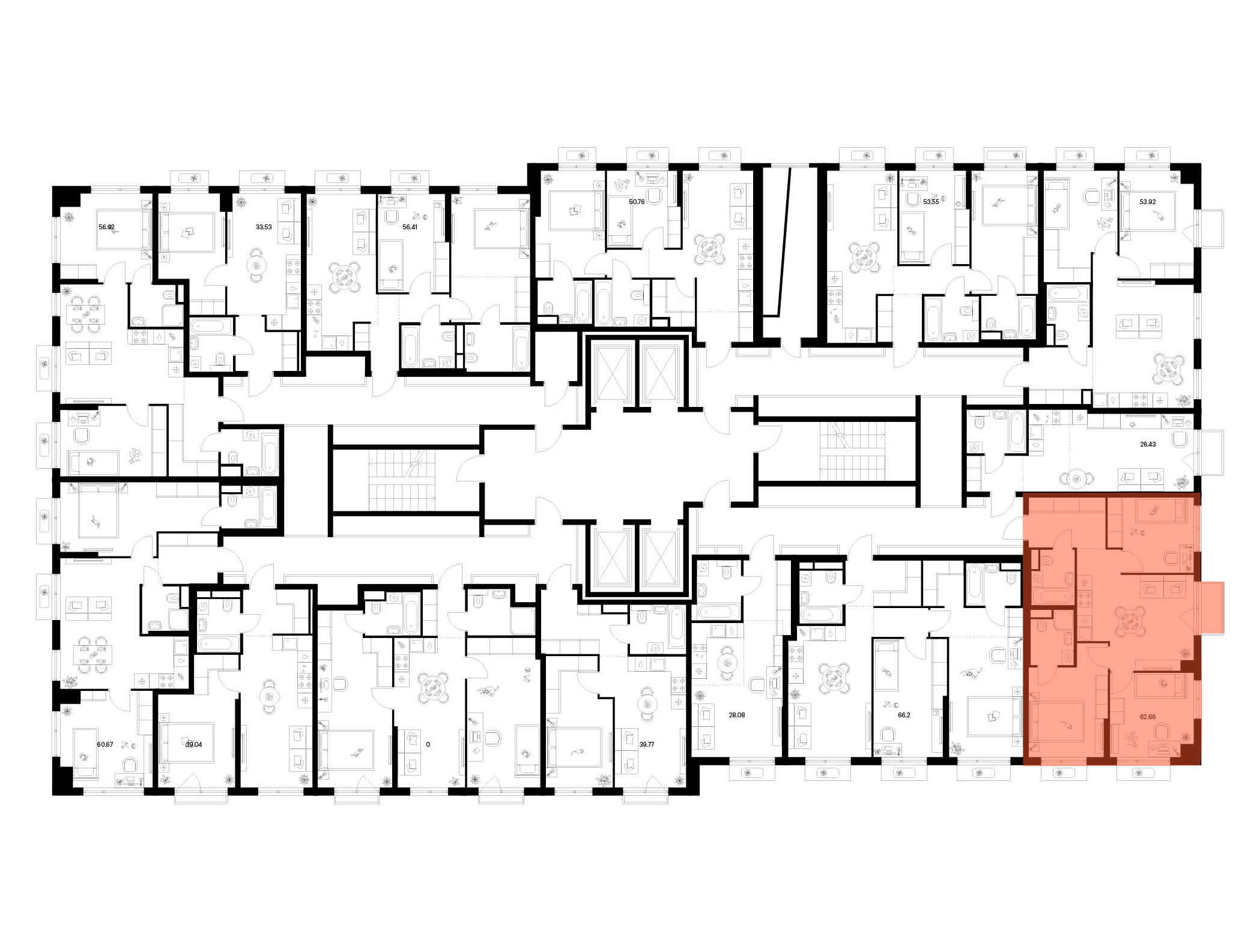 3-комнатная квартира, 62.66 кв.м, Квартал Мит, изображение-2