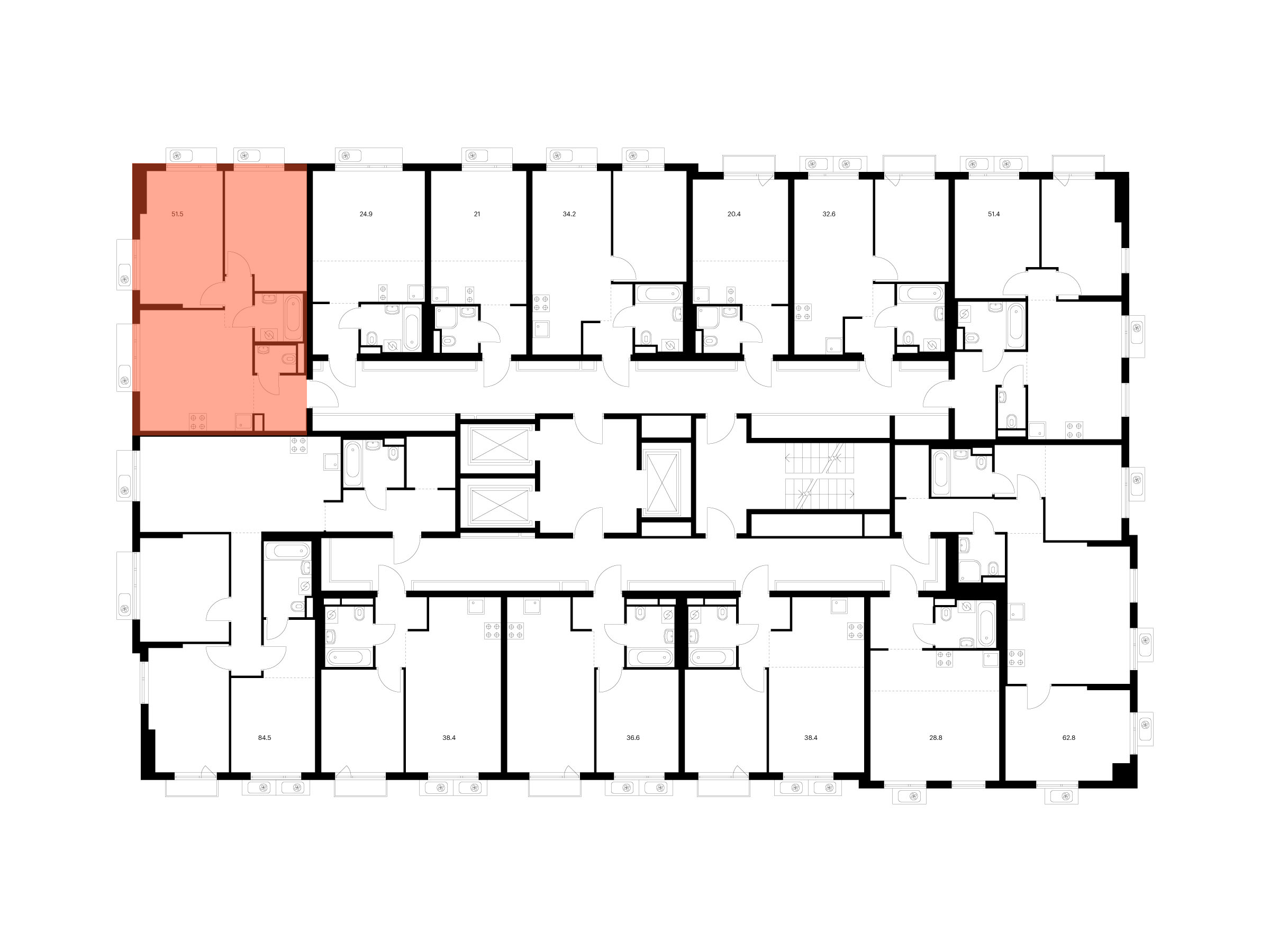 2-комнатная квартира, 51.5 кв.м, Ярославский квартал, изображение-2