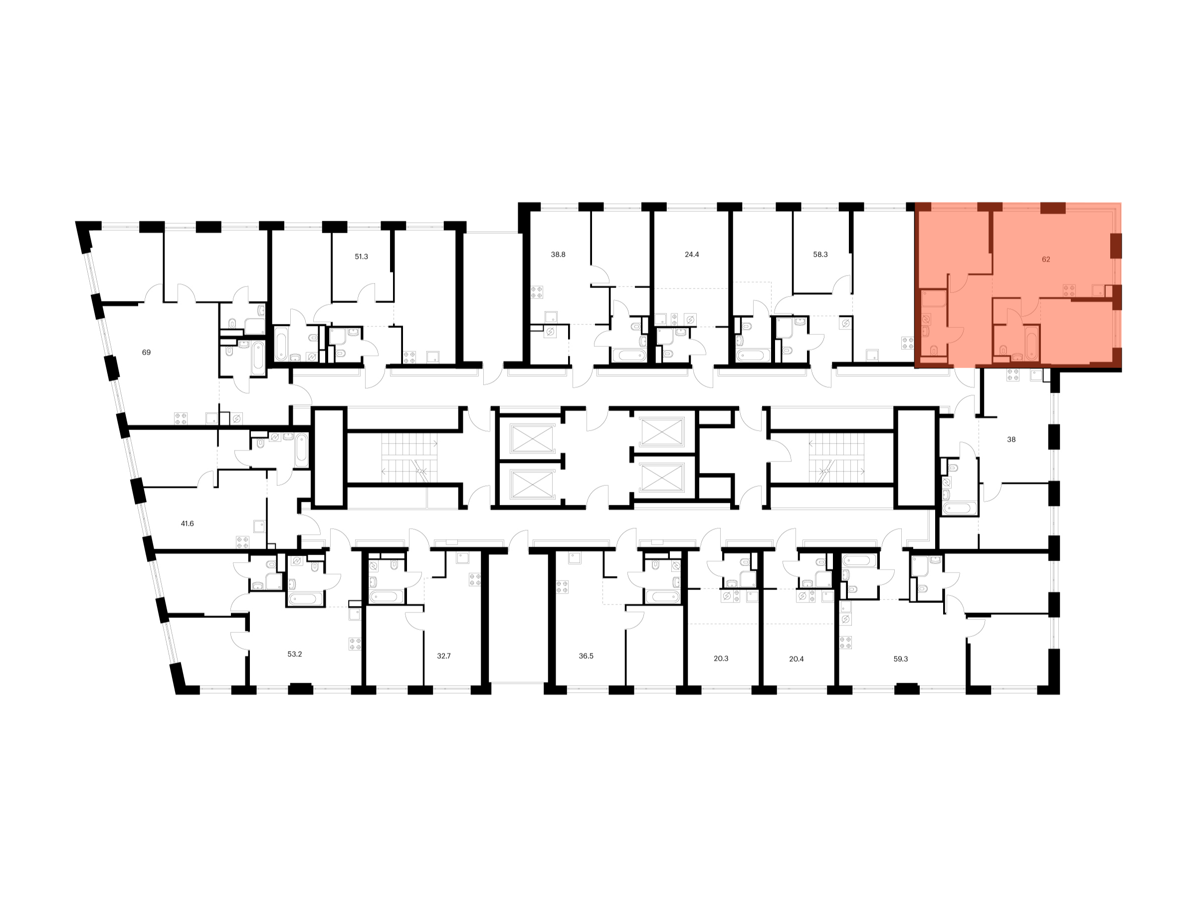 2-комнатная квартира, 62 кв.м, 2-й Иртышский, изображение-2