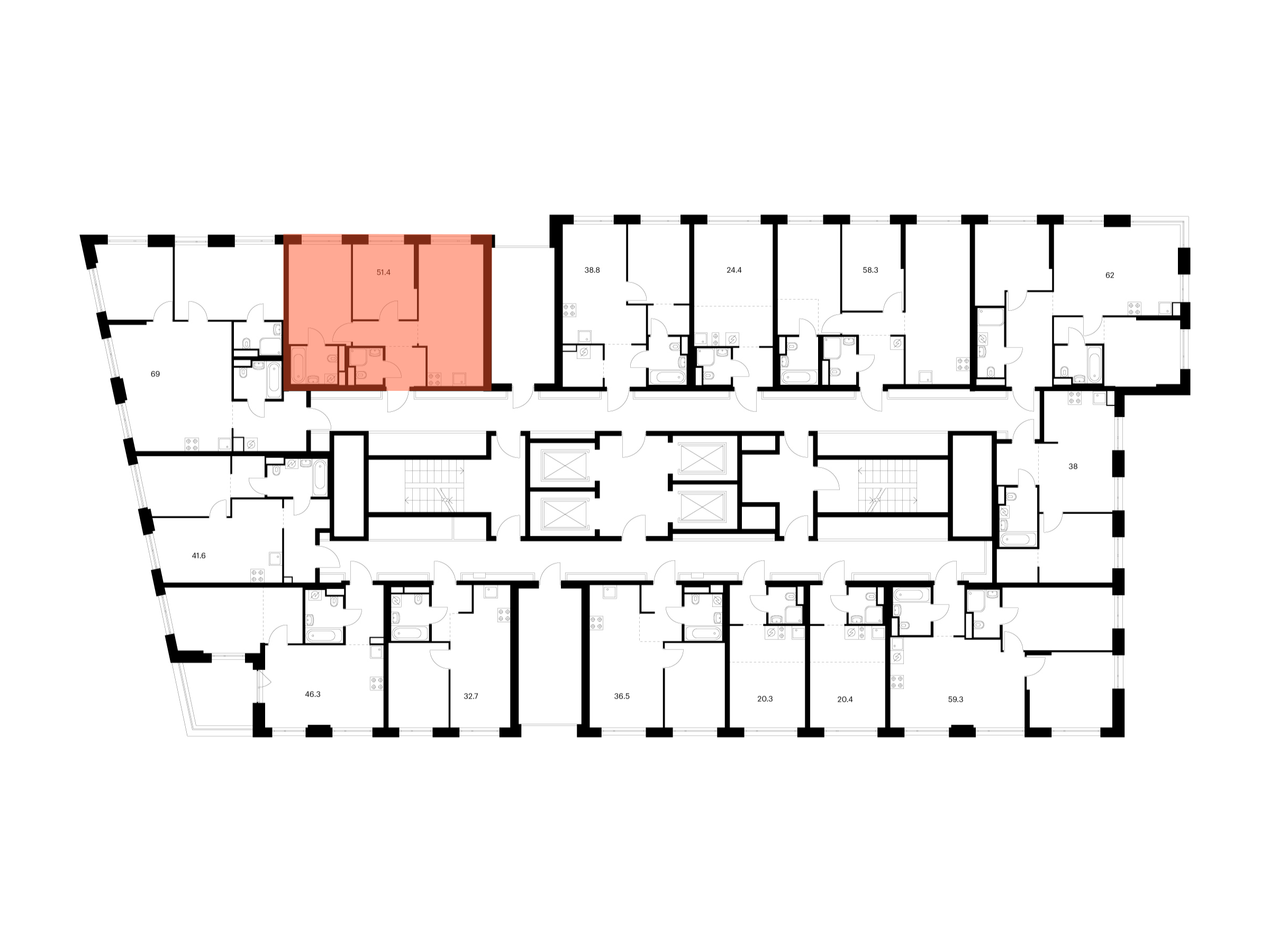 2-комнатная квартира, 51.4 кв.м, 2-й Иртышский, изображение-2