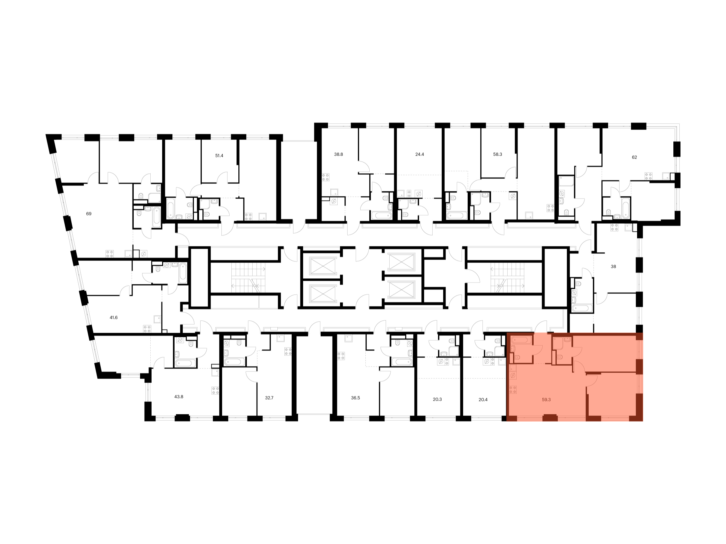 2-комнатная квартира, 59.3 кв.м, 2-й Иртышский, изображение-2
