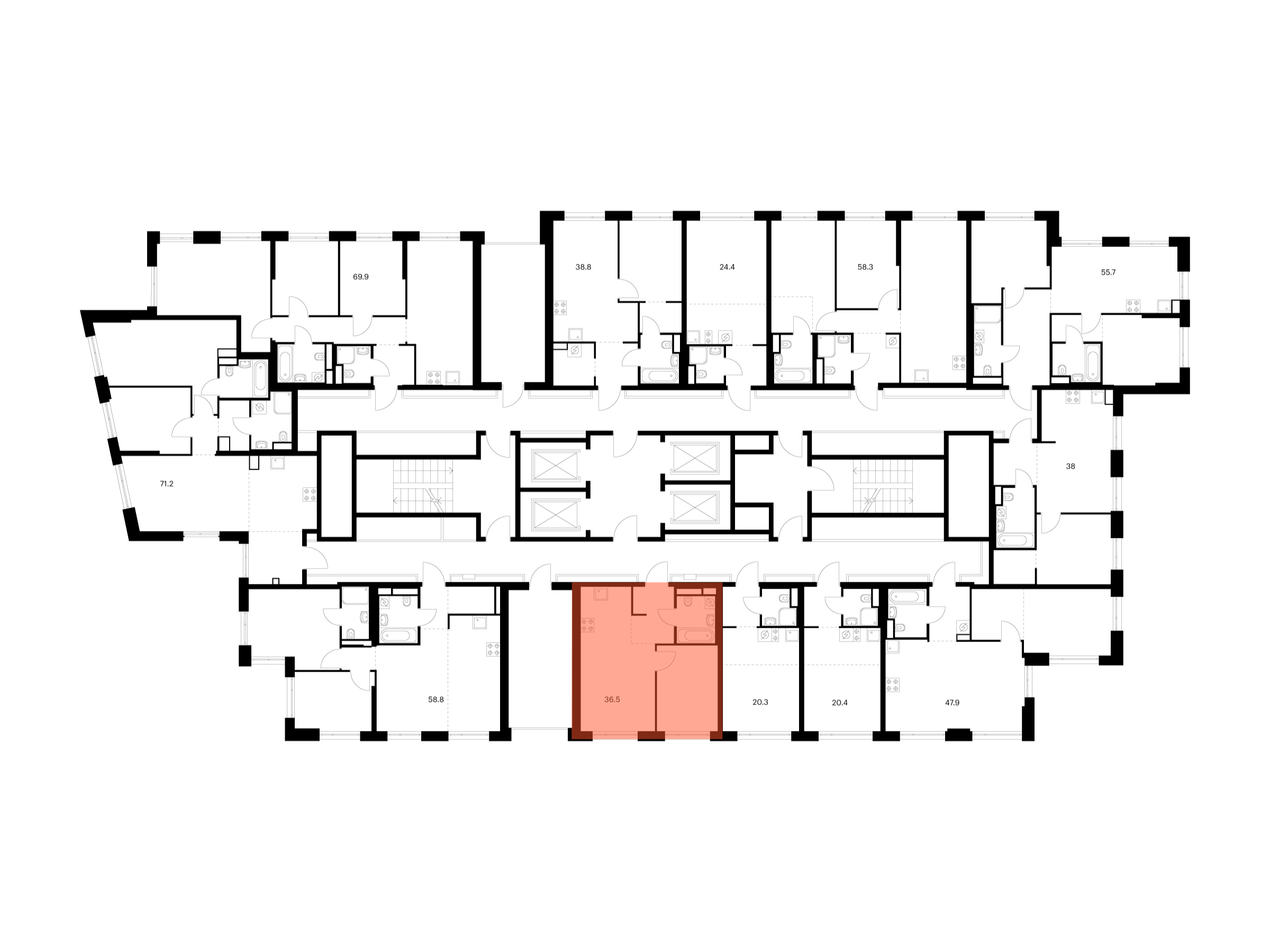 1-комнатная квартира, 36.5 кв.м, 2-й Иртышский, изображение-2