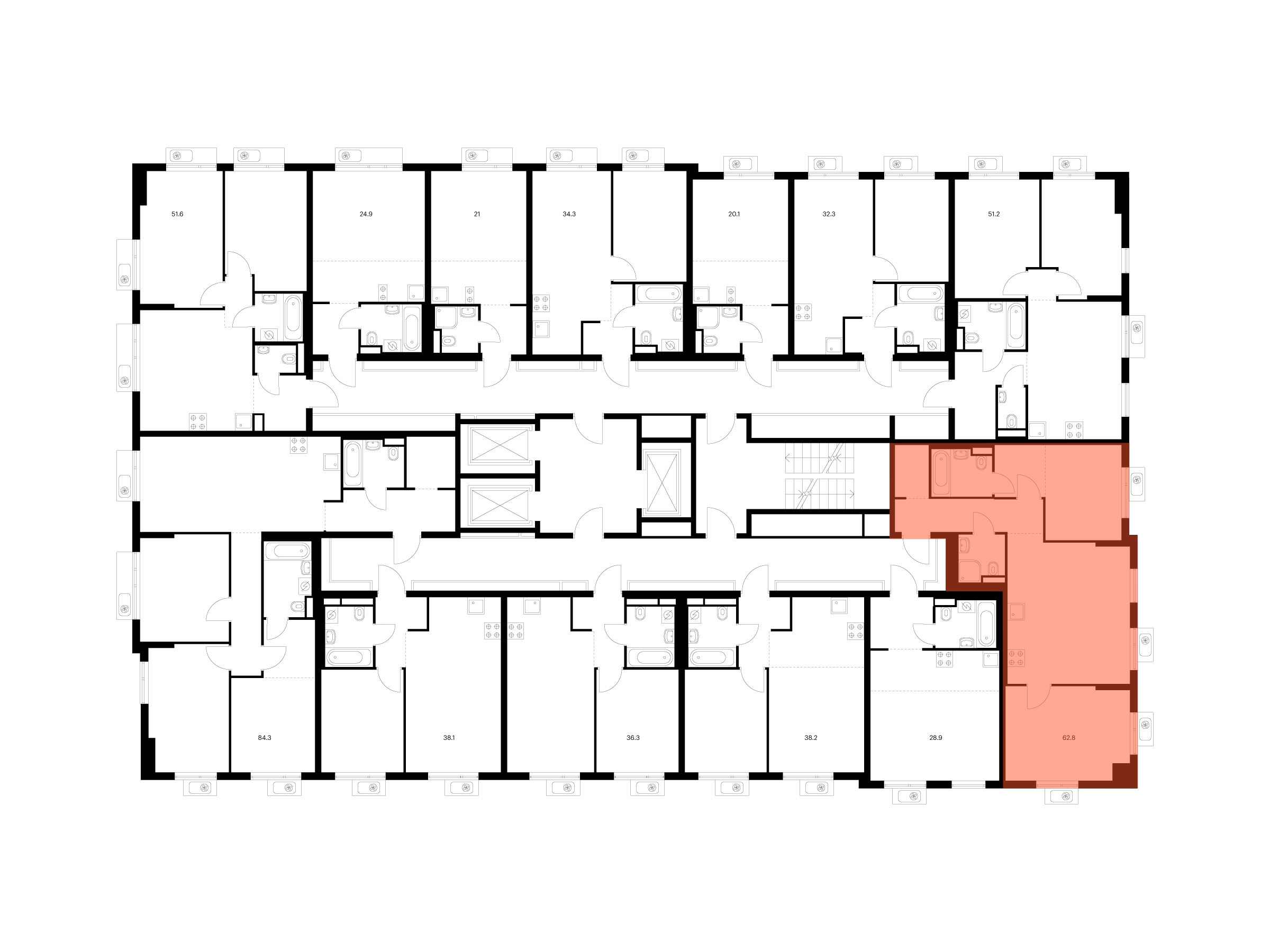 2-комнатная квартира, 62.8 кв.м, Ярославский квартал, изображение-2