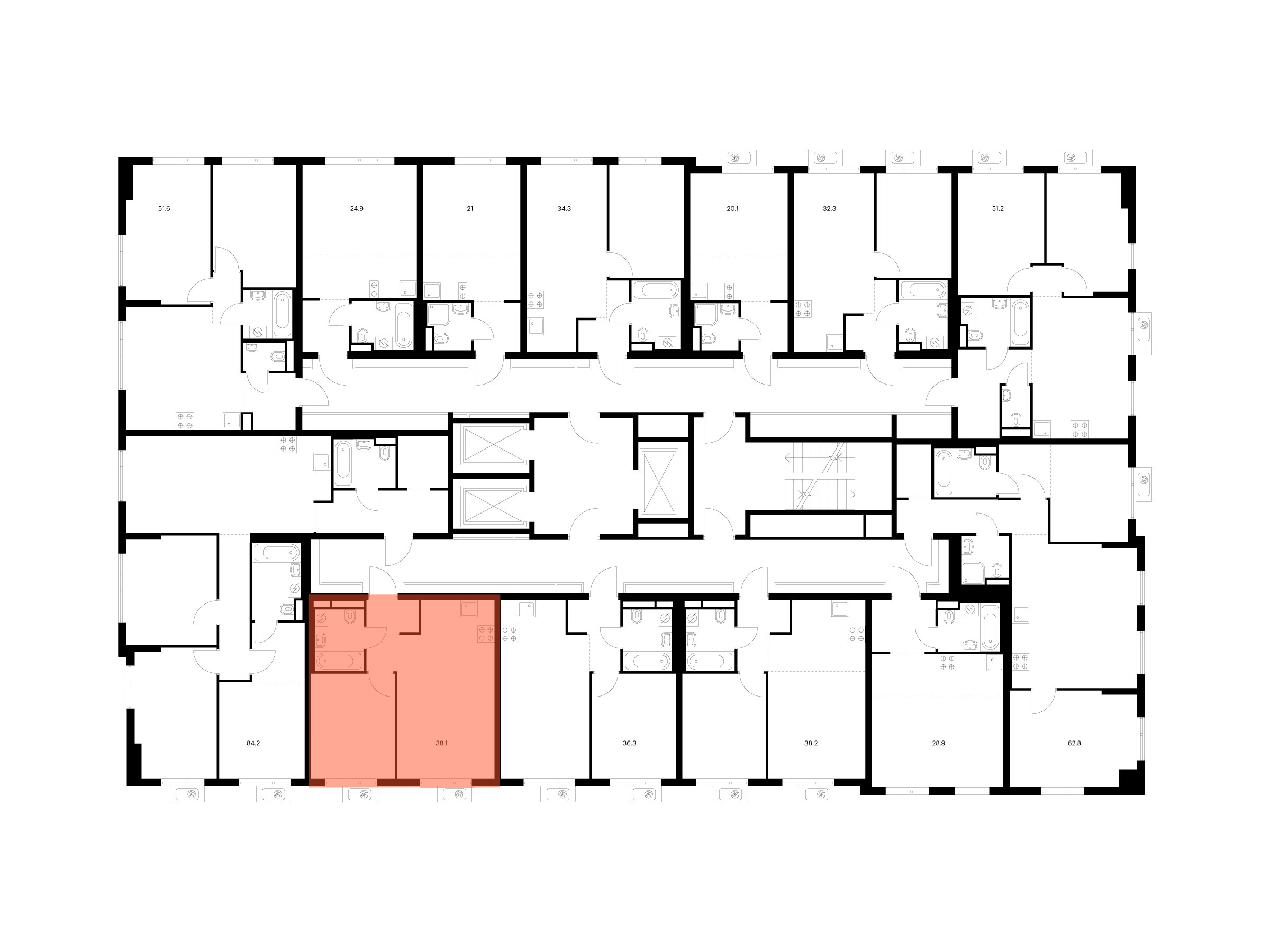 1-комнатная квартира, 38.1 кв.м, Ярославский квартал, изображение-2